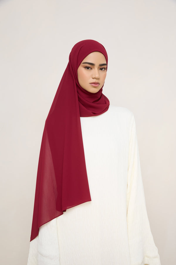Essential Chiffon Hijab - Pomegranate Hijabs Veiled 
