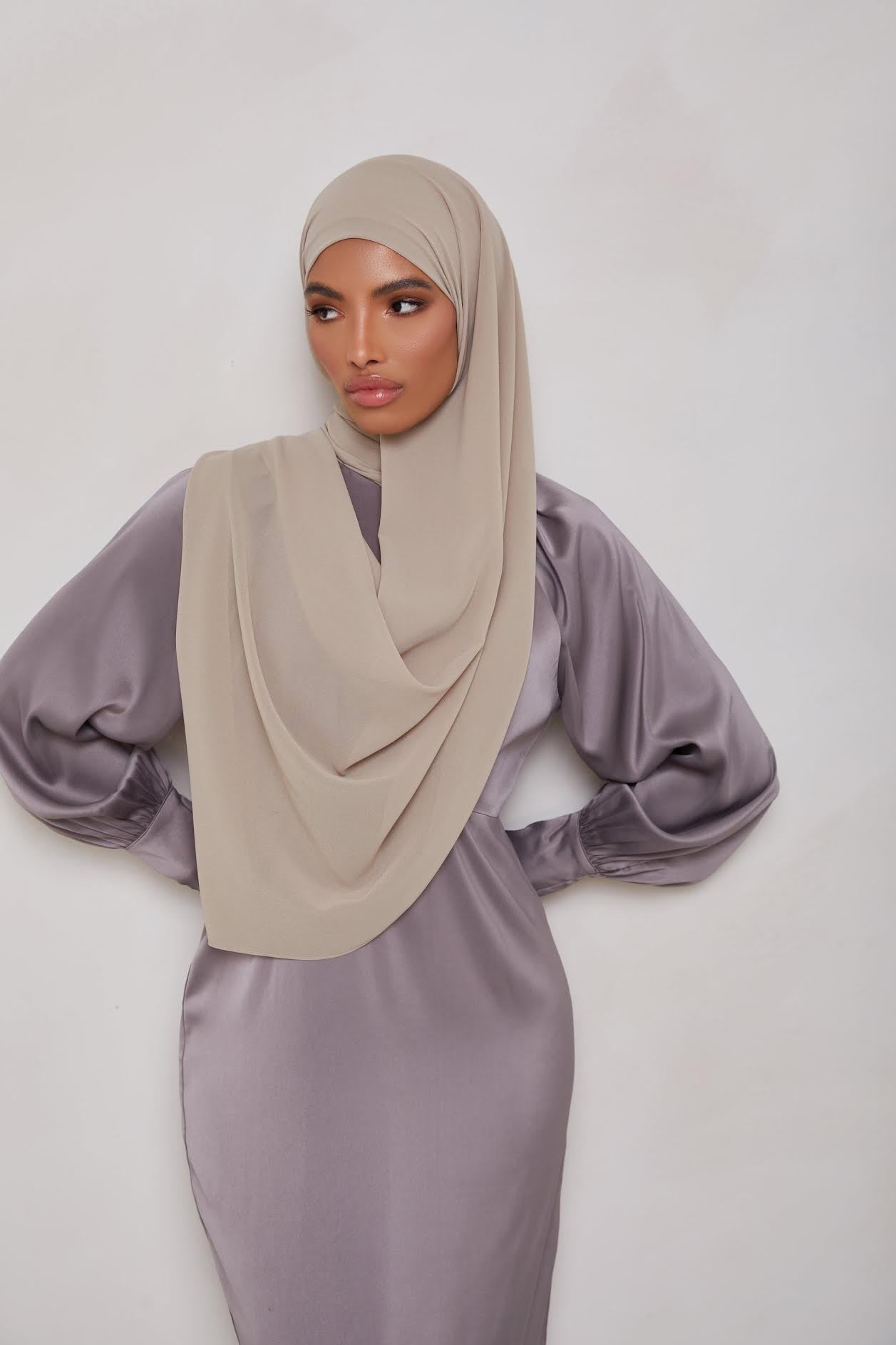 Essential Chiffon Hijab - Sandstone Hijabs Veiled Collection 