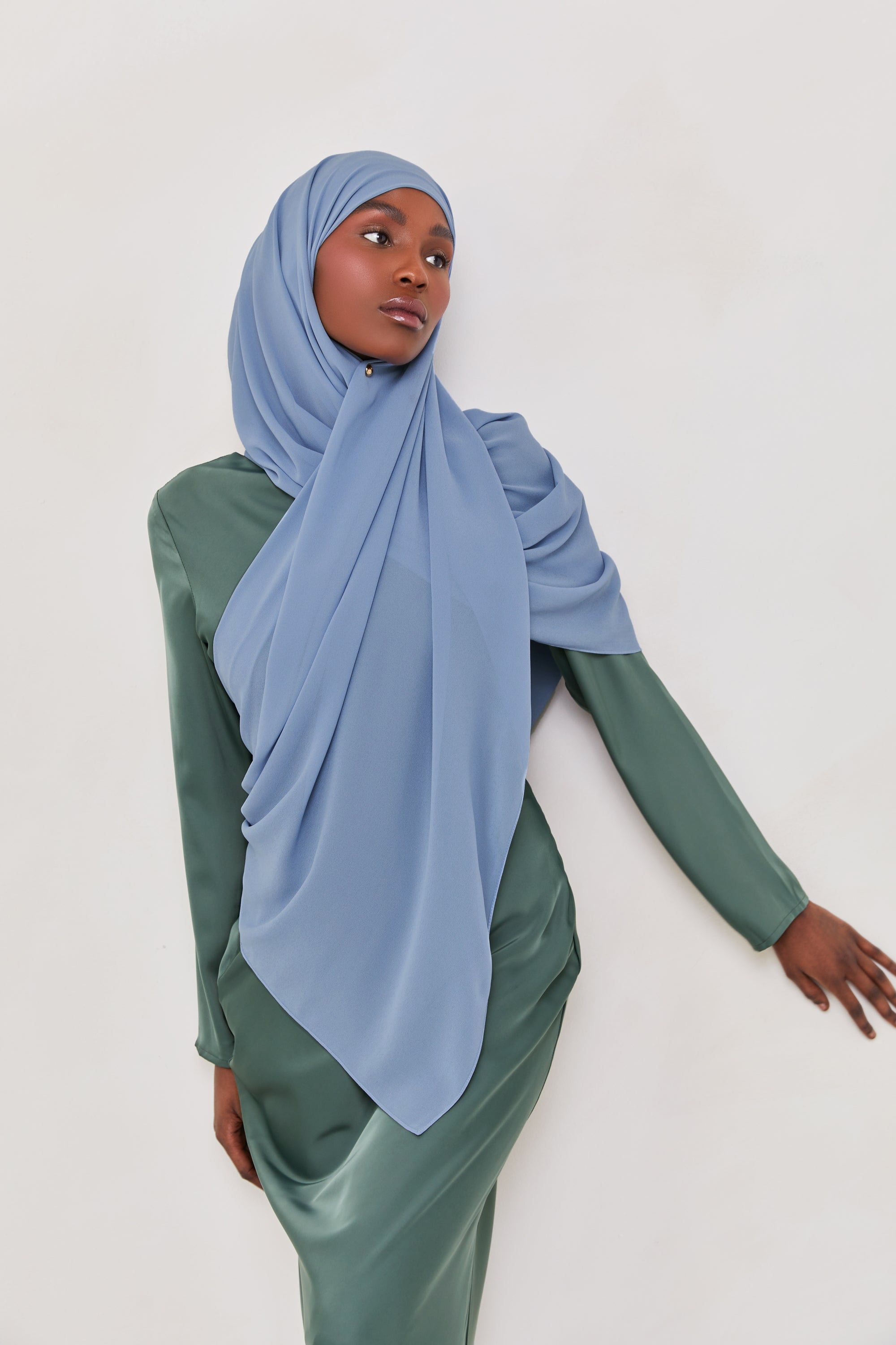 Essential Chiffon Hijab - Skyline Blue Hijabs Veiled Collection 