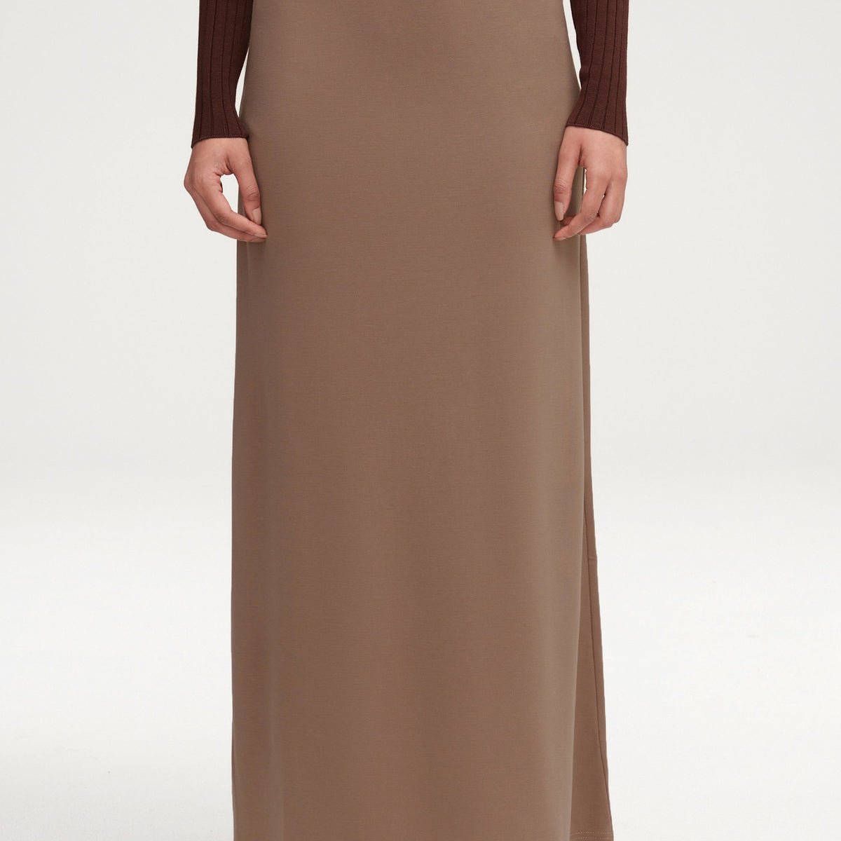 Essential Jersey Maxi Skirt - Taupe