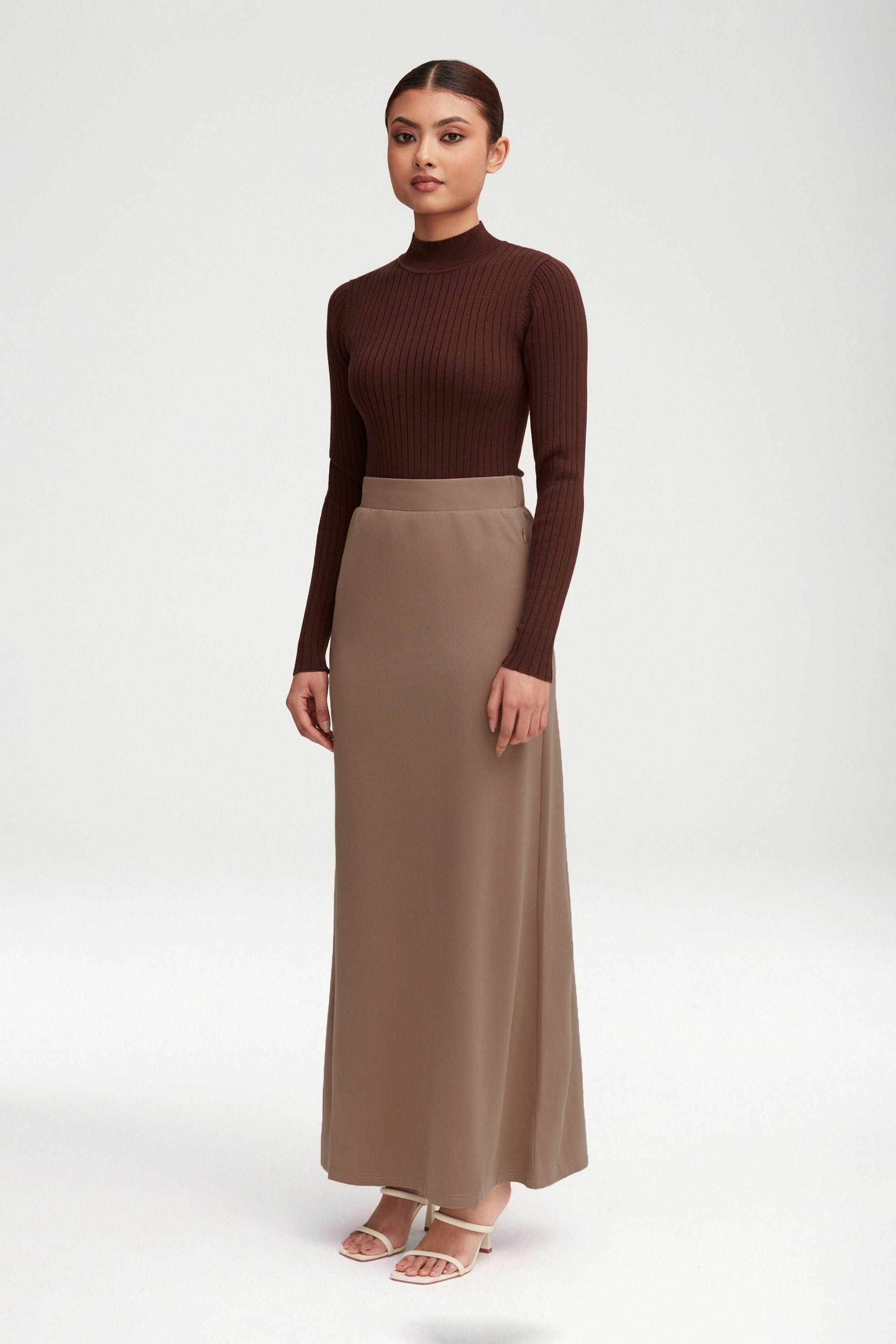 Essential Jersey Maxi Skirt - Taupe