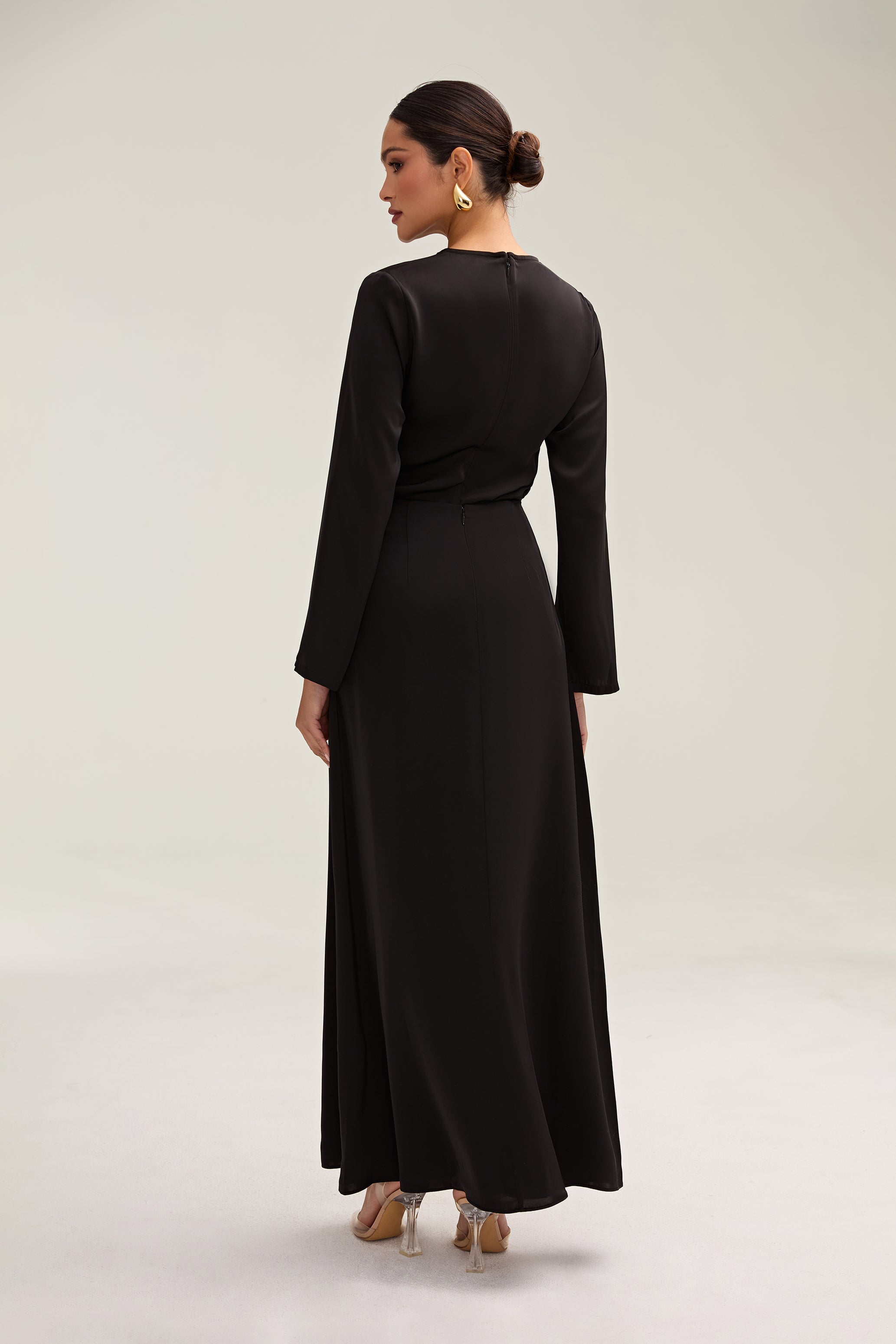 Essential Satin Maxi Skirt - Black Clothing saigonodysseyhotel 