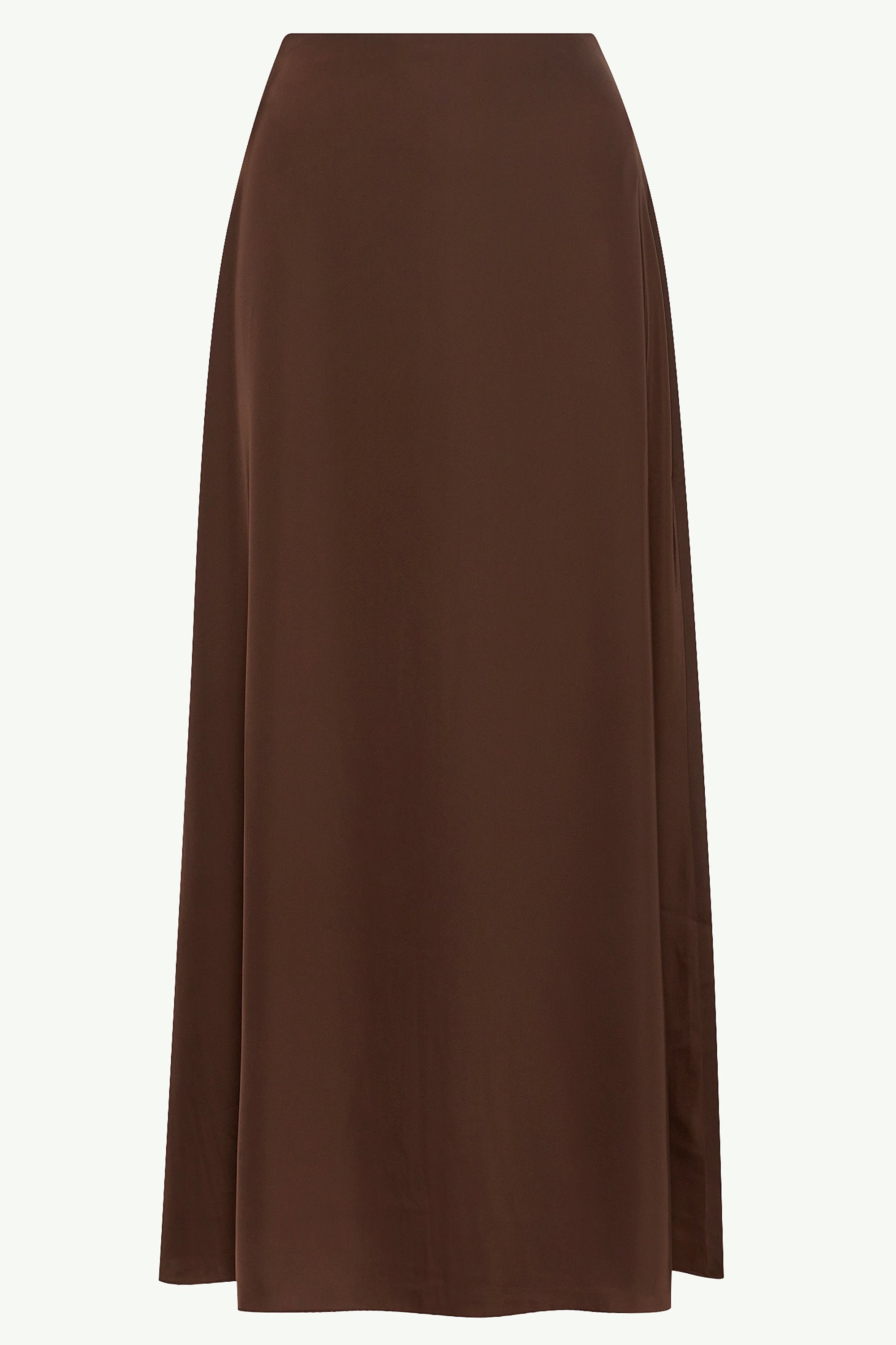 Essential Satin Maxi Skirt - Brown Clothing Veiled 