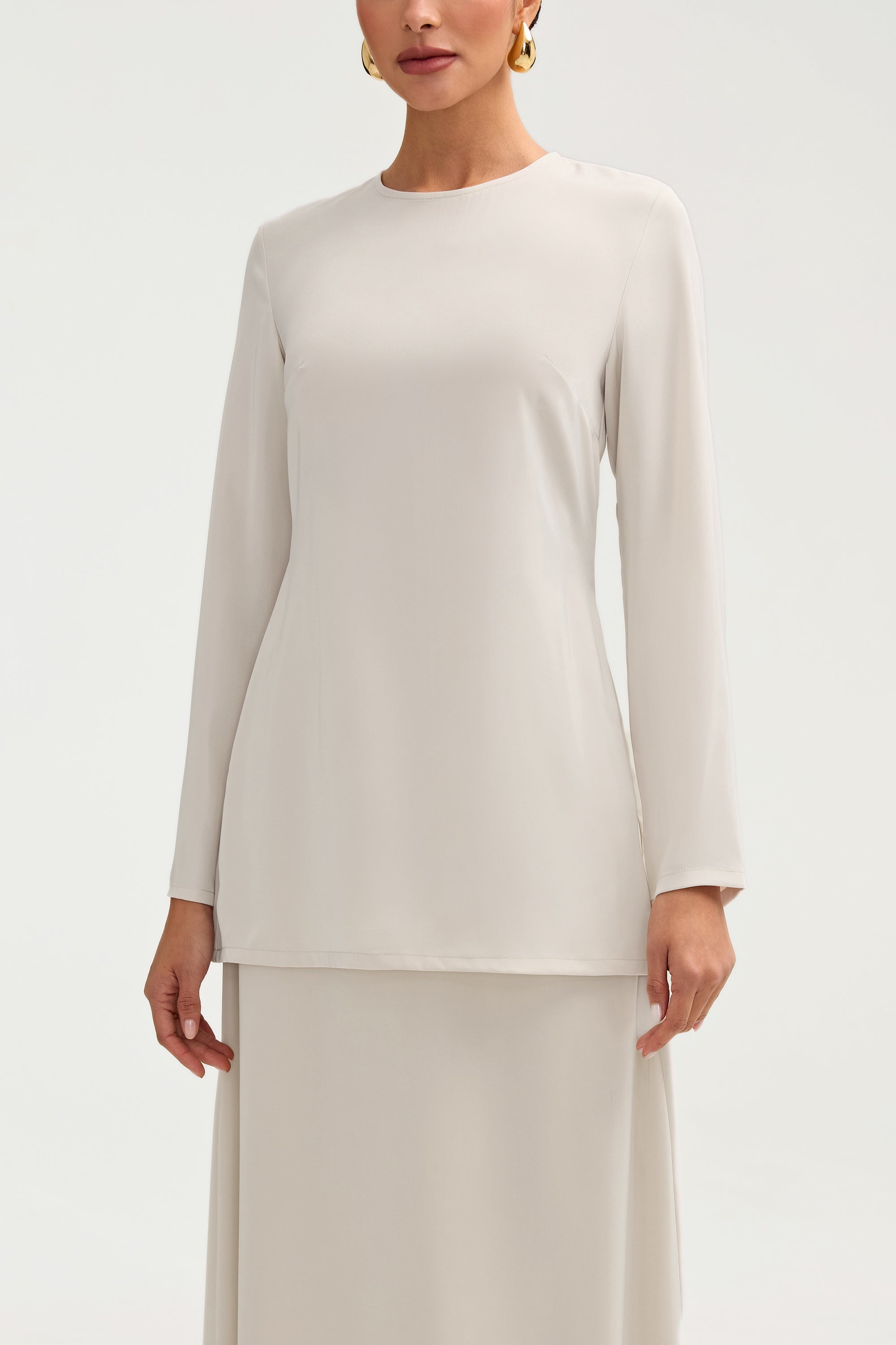 Essential Satin Top - Stone Clothing Veiled 