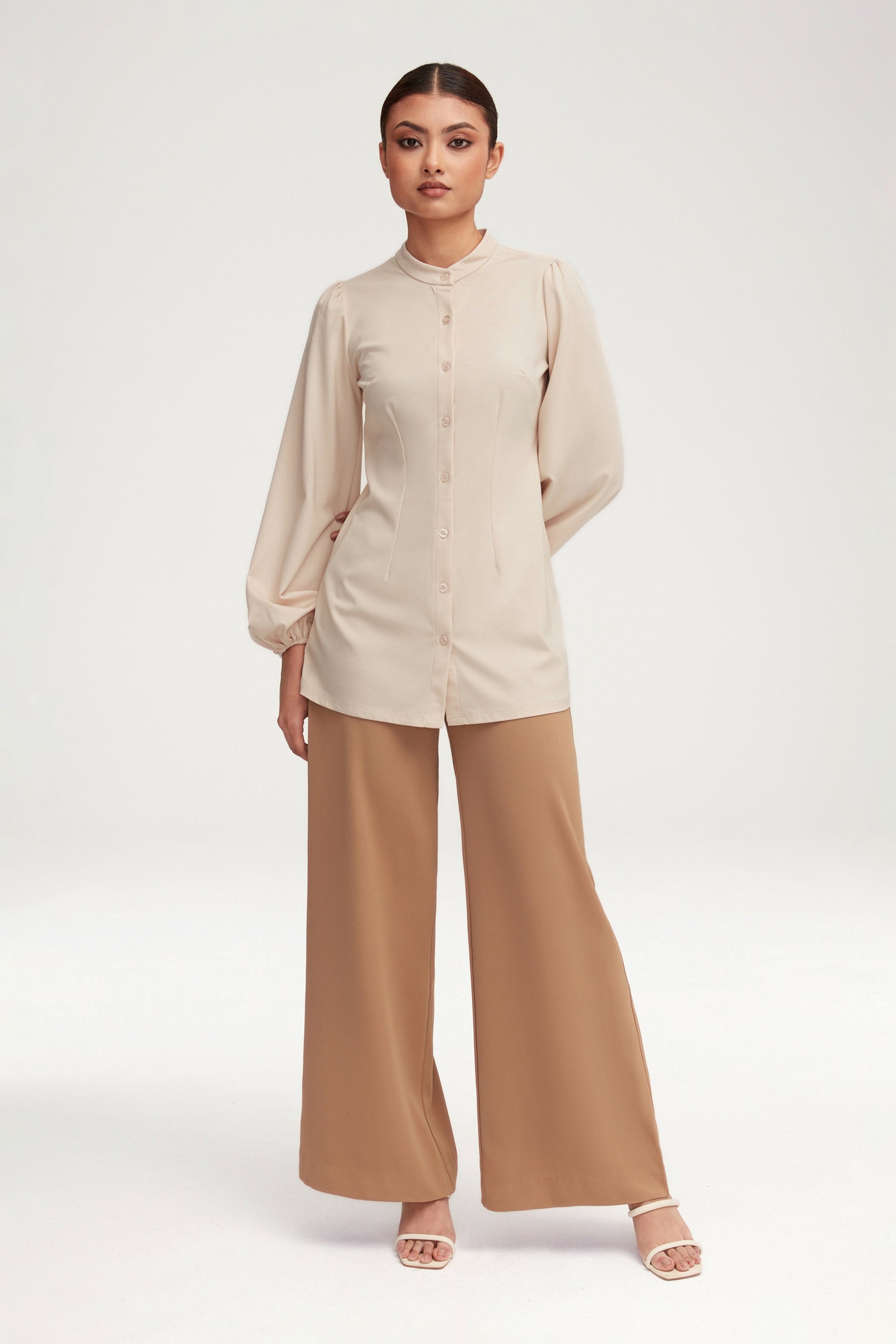 Essential Ultra Wide Leg Pants - Caffe Clothing Veiled 