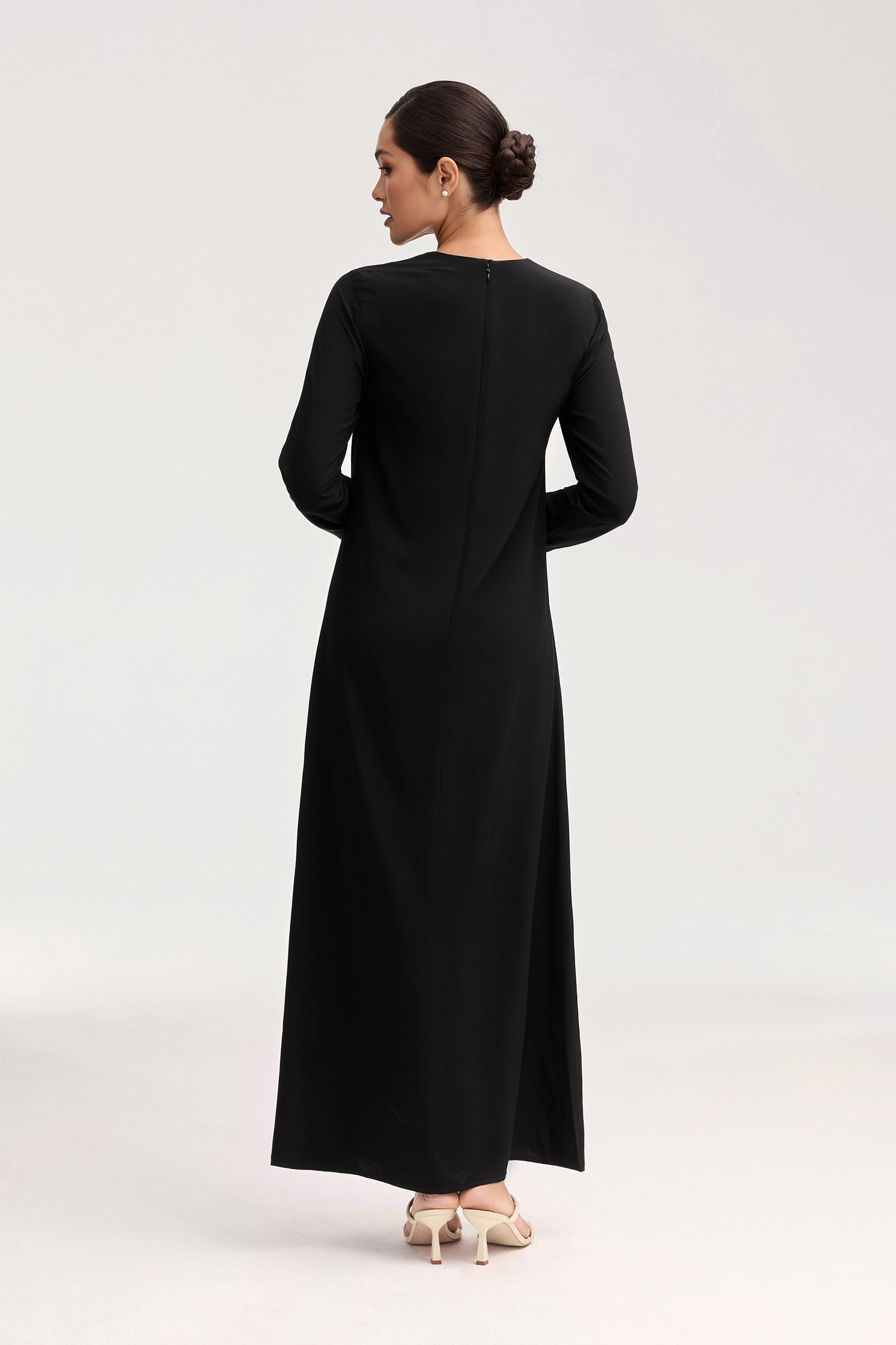 Estee Viscose Maxi Dress - Black Clothing Veiled 
