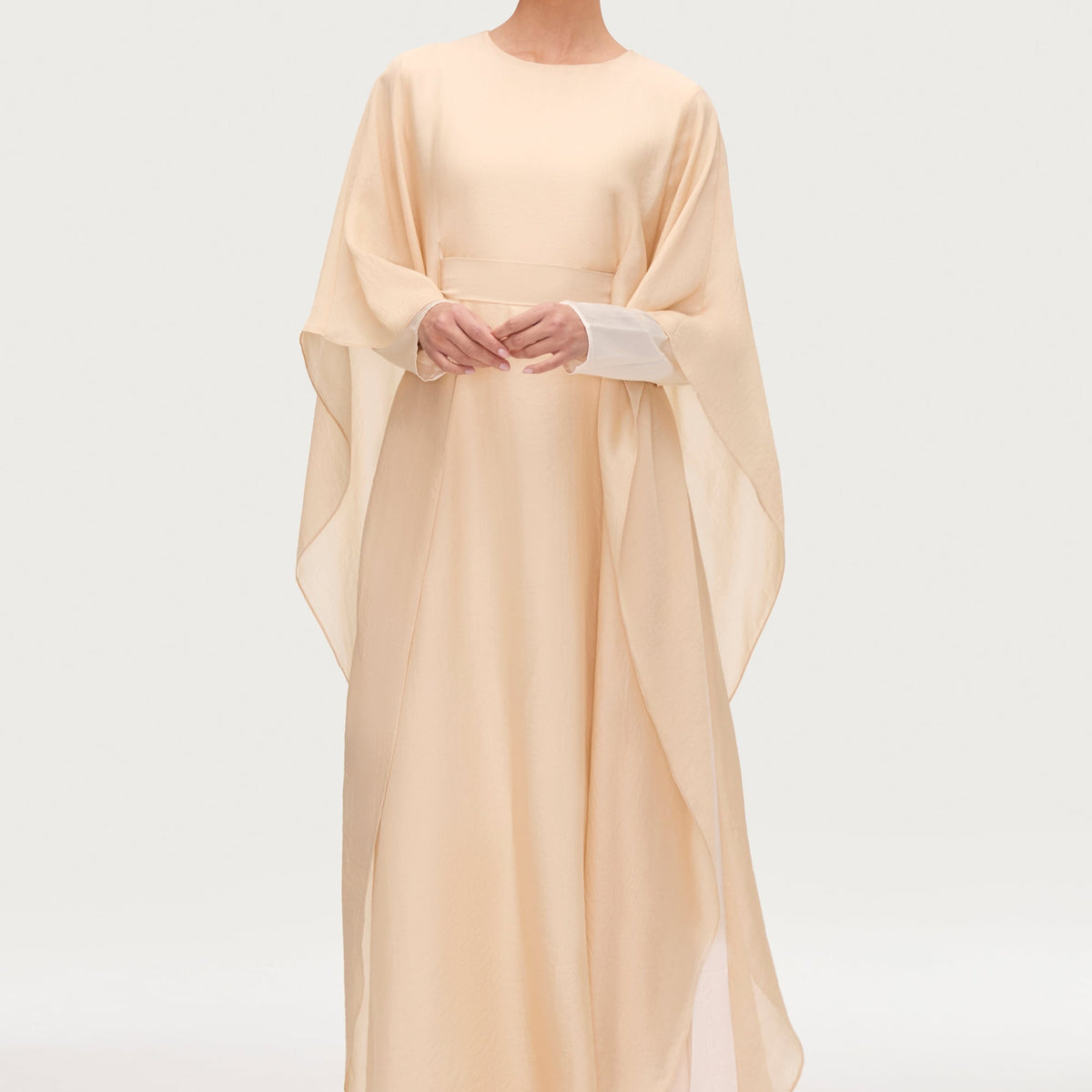 Ethereal Silk Tie Waist Maxi Dress