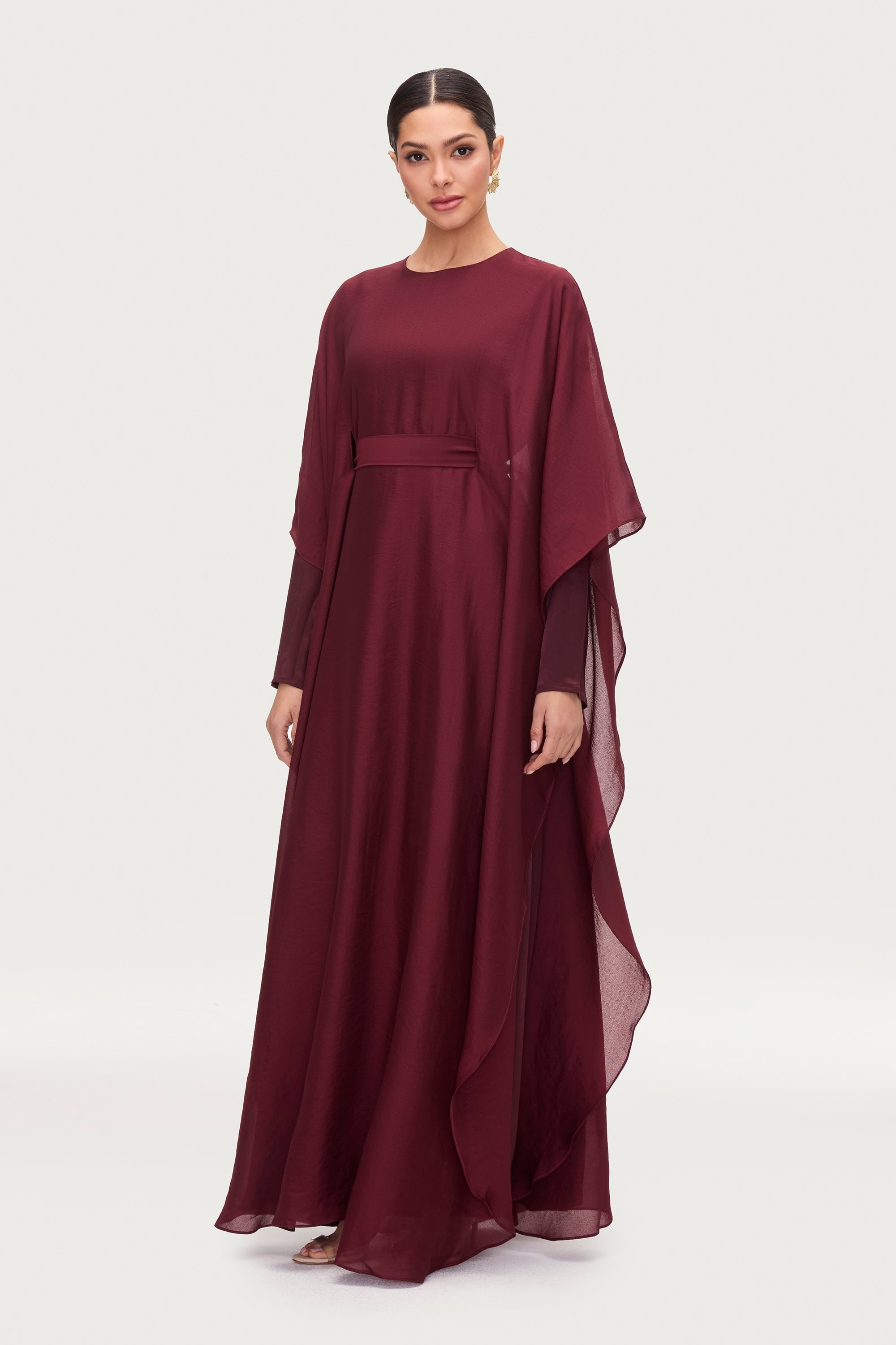 Ethereal Silk Tie Waist Maxi Dress - Karaz Dresses Veiled 