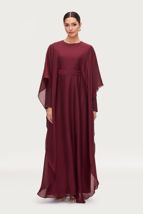 Ethereal Silk Tie Waist Maxi Dress - Karaz Dresses Veiled 