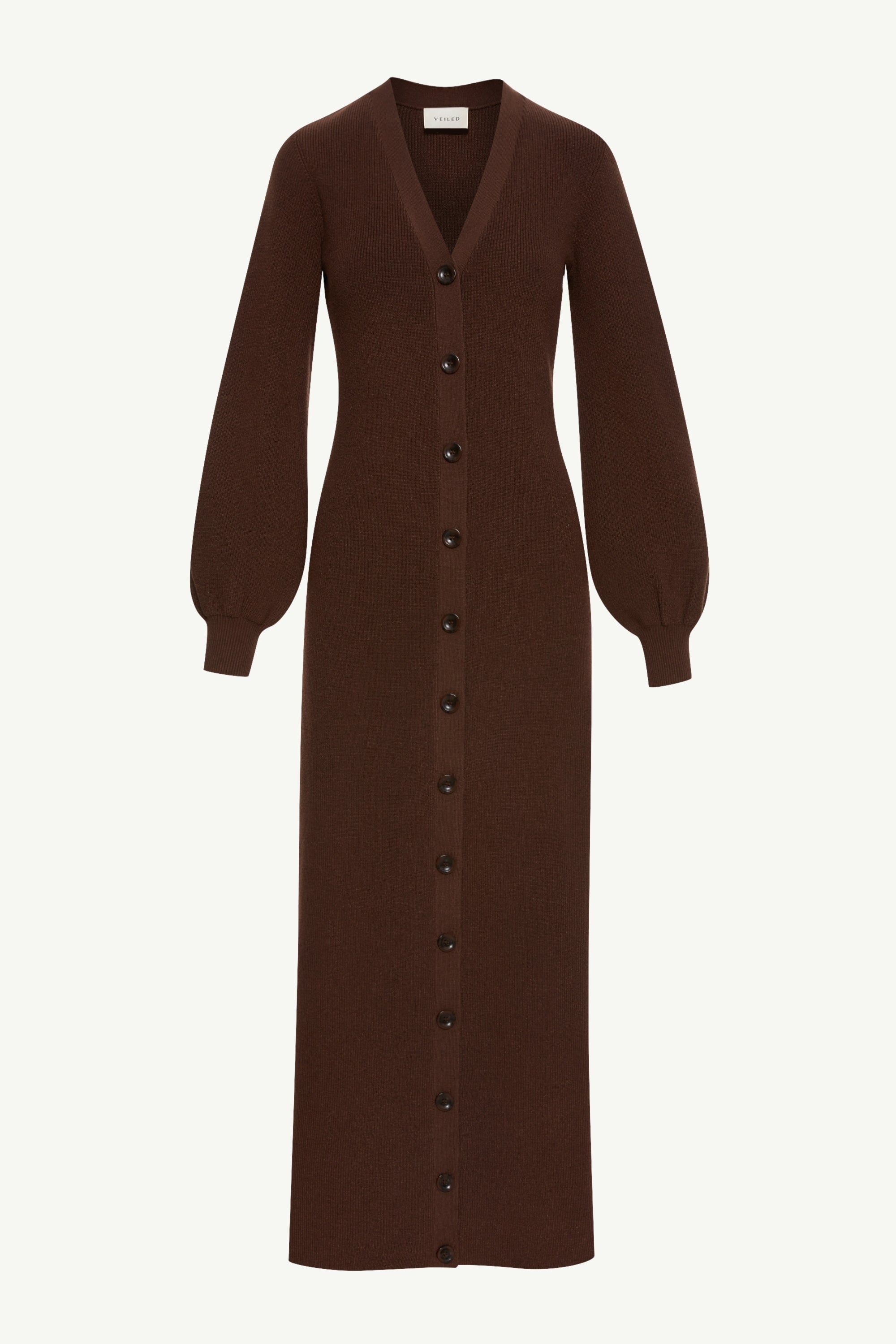 Long shops dress with buttons