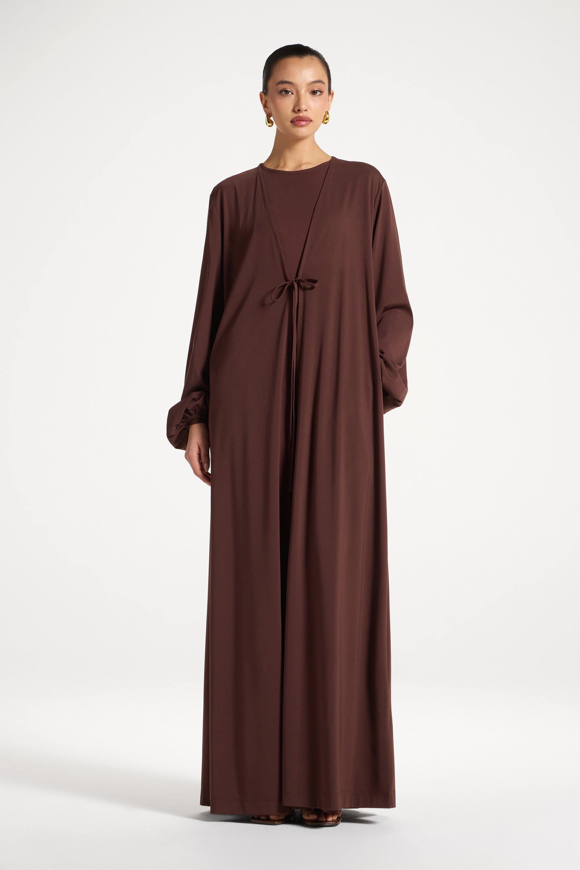 Everyday Abaya & Dress Set - Chocolate Abayas Veiled 