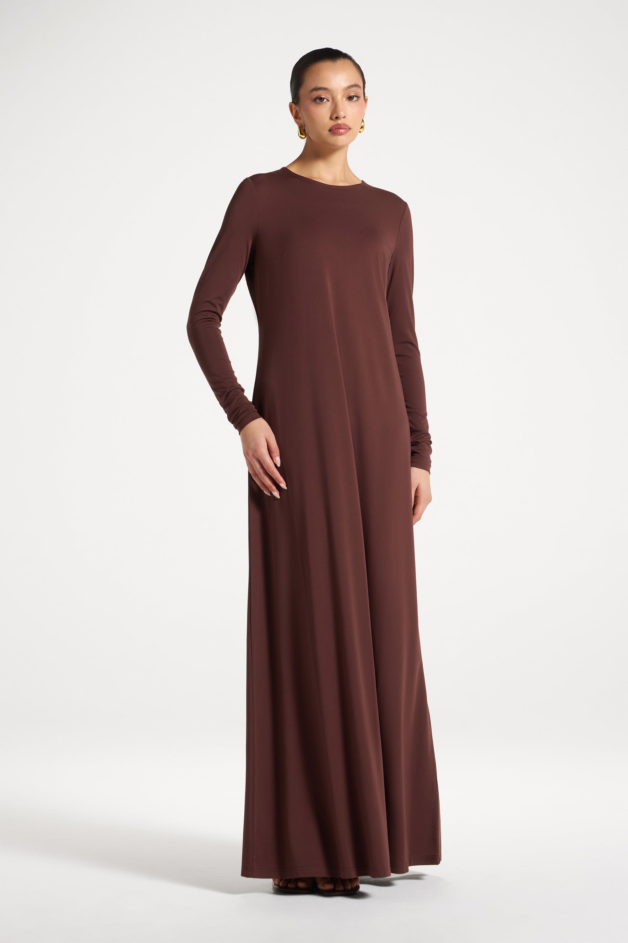 Everyday Abaya & Dress Set - Chocolate Abayas Veiled 
