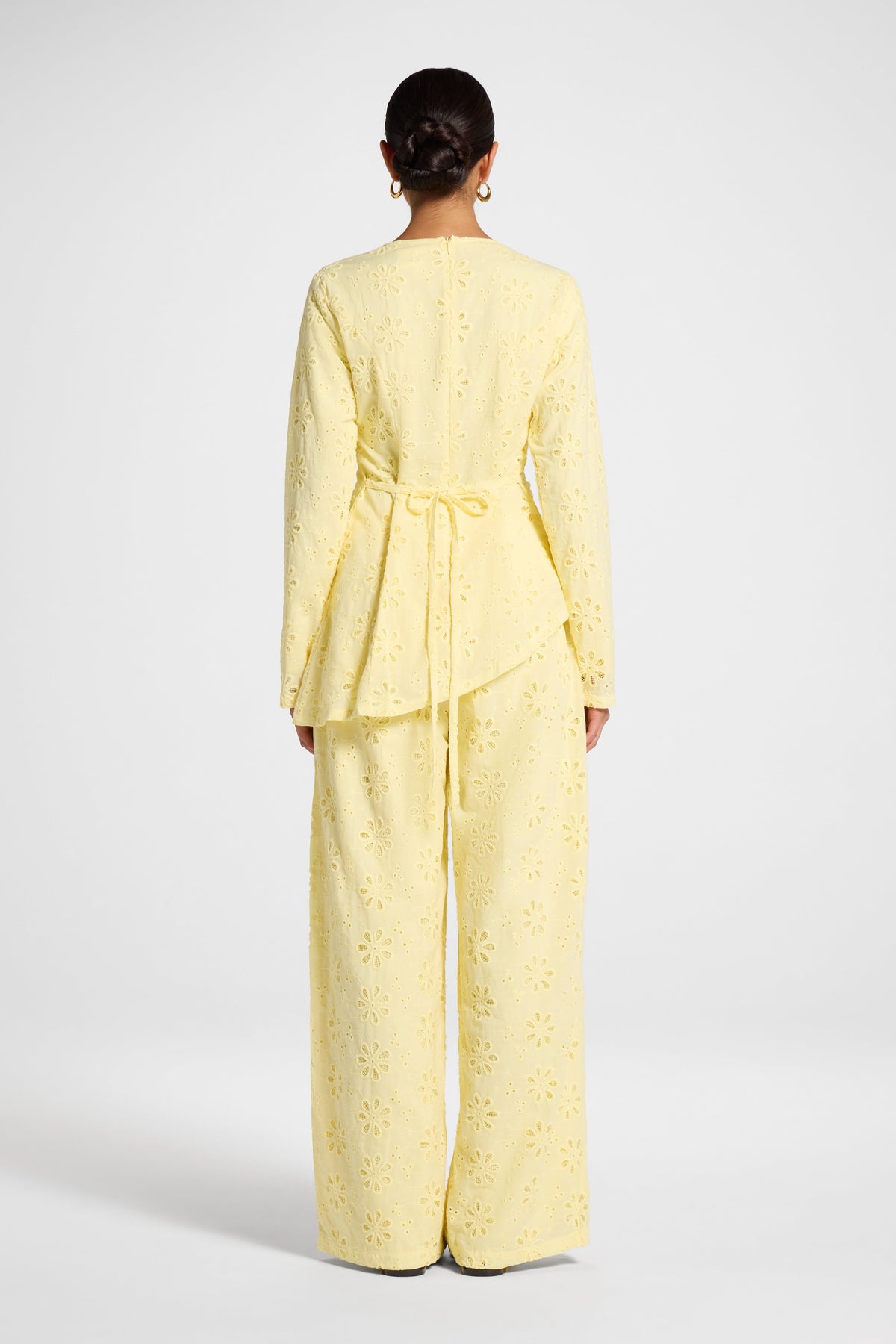 Eyelet Asymmetric Top - Anise Flower Top Veiled 