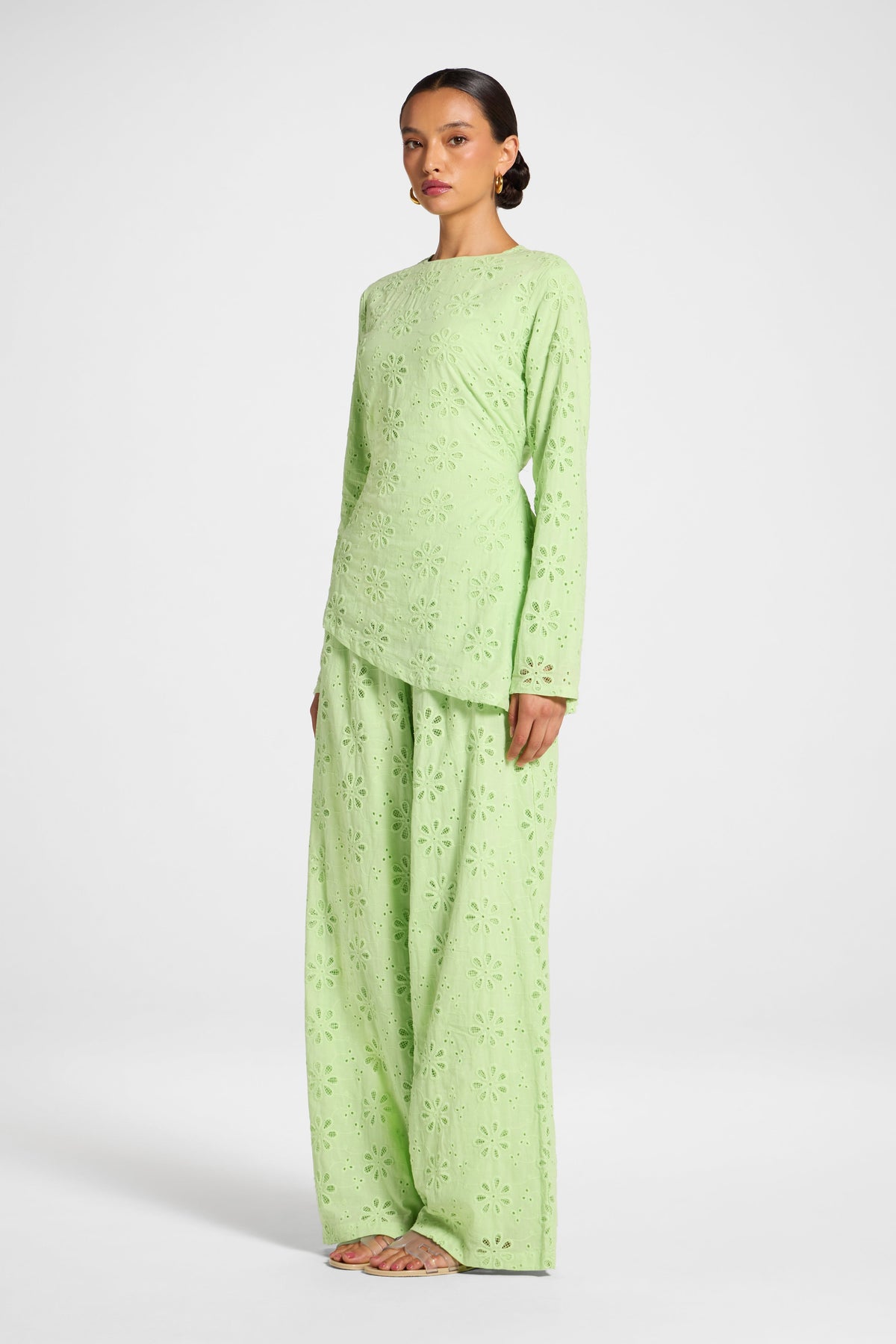 Eyelet Asymmetric Top - Butterfly Top Veiled 