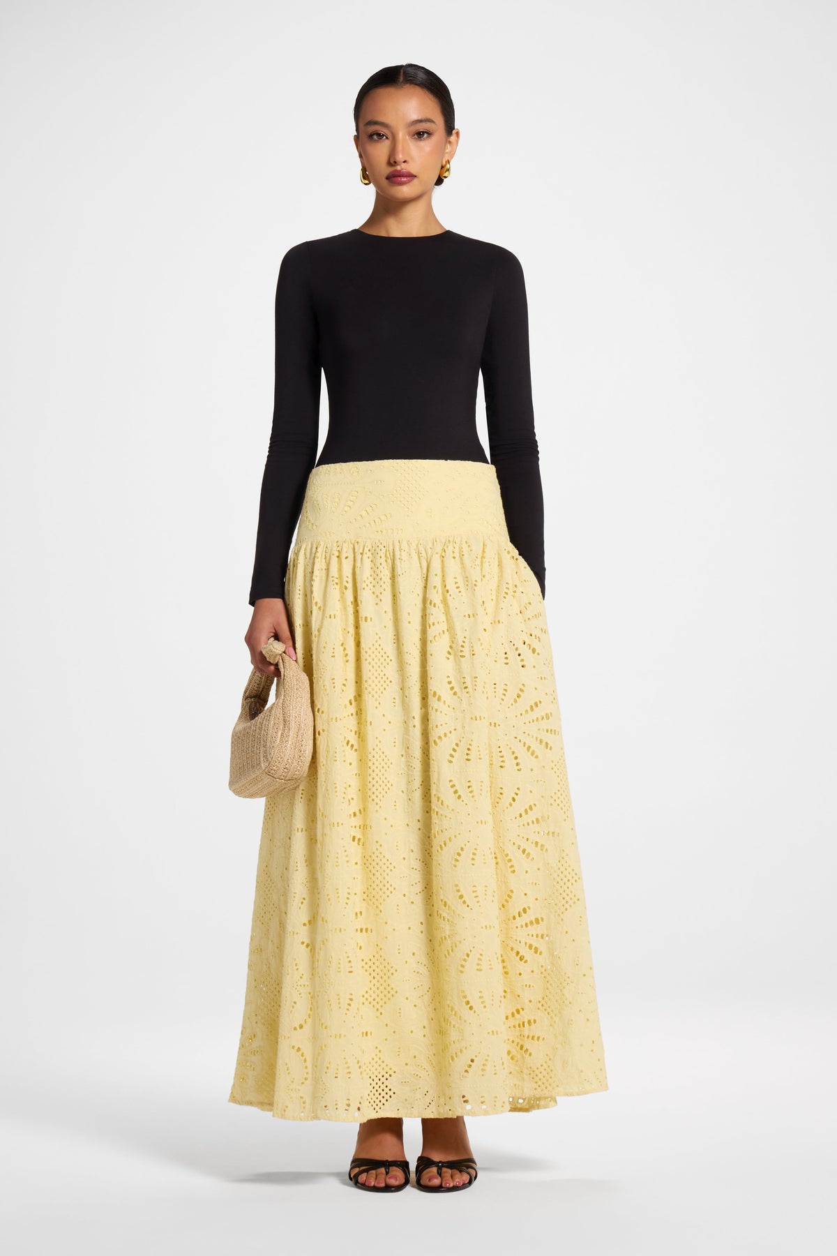 Eyelet Skirt - Candlelight Bottoms Veiled 