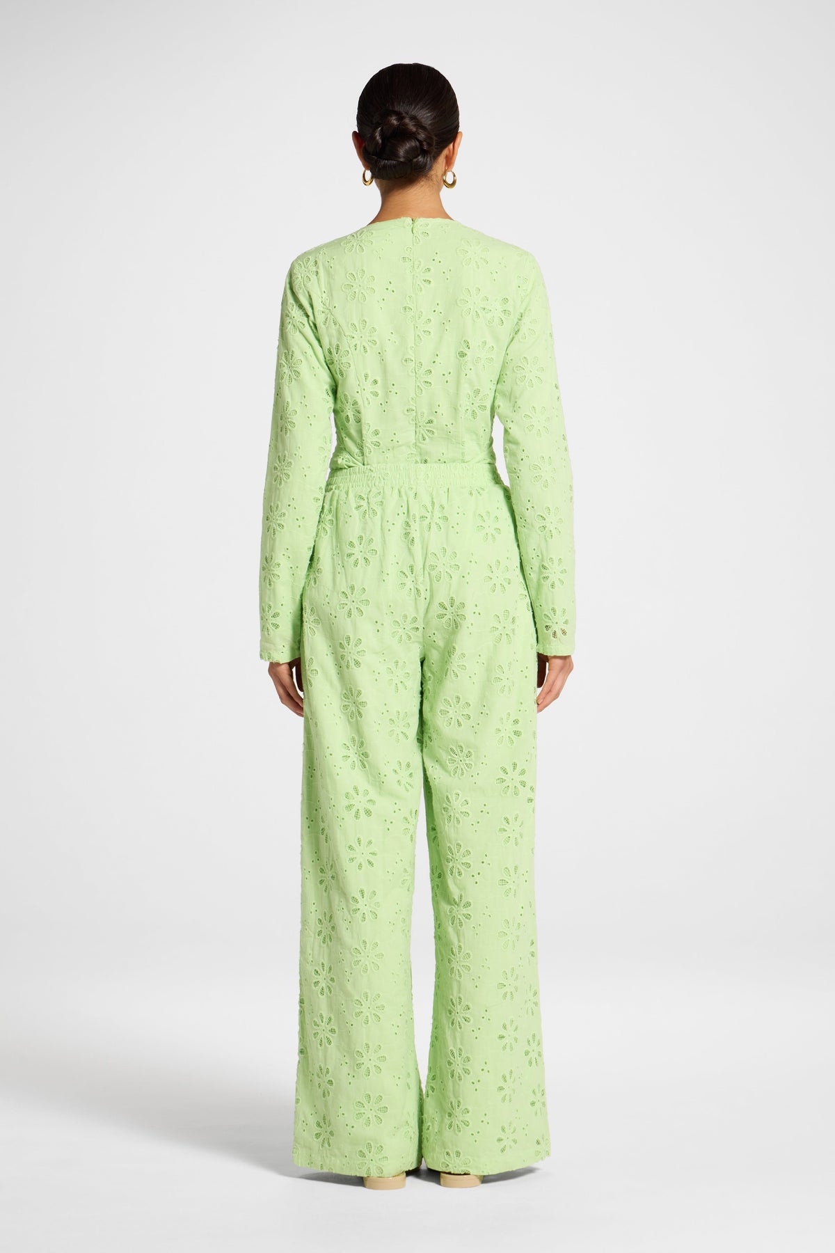 Eyelet Wide Leg Pant - Butterfly Pants Veiled 
