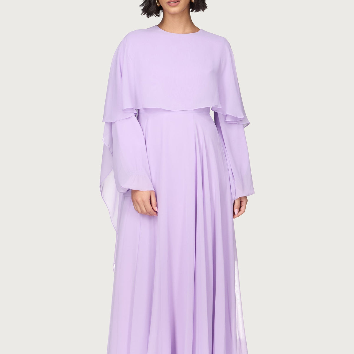 falak draped chiffon maxi dress Falak Chiffon Cape Detail Maxi Dress Falak Draped Chiffon Maxi Dress Dusk