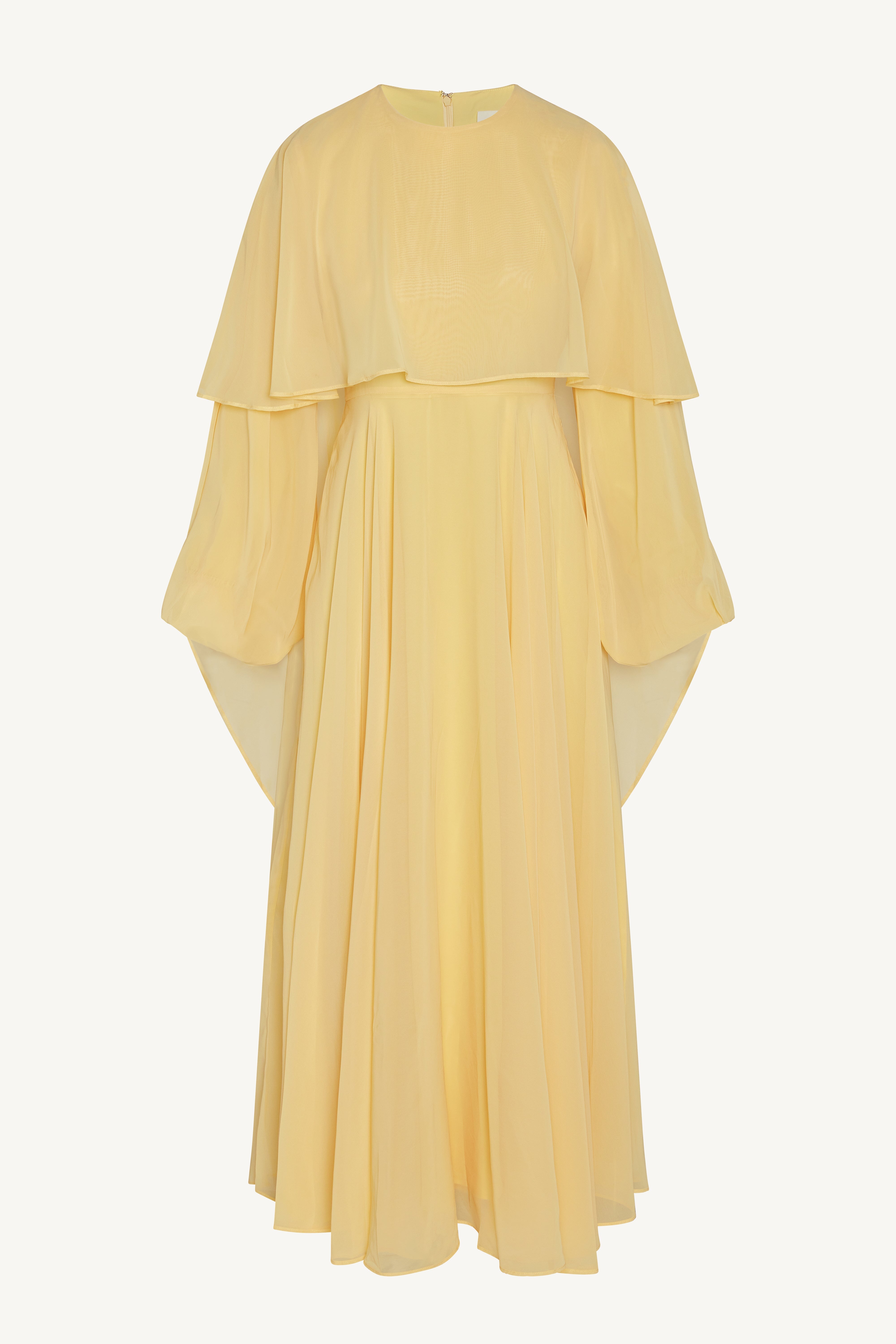 Falak Draped Chiffon Maxi Dress - Limon Dresses Veiled 