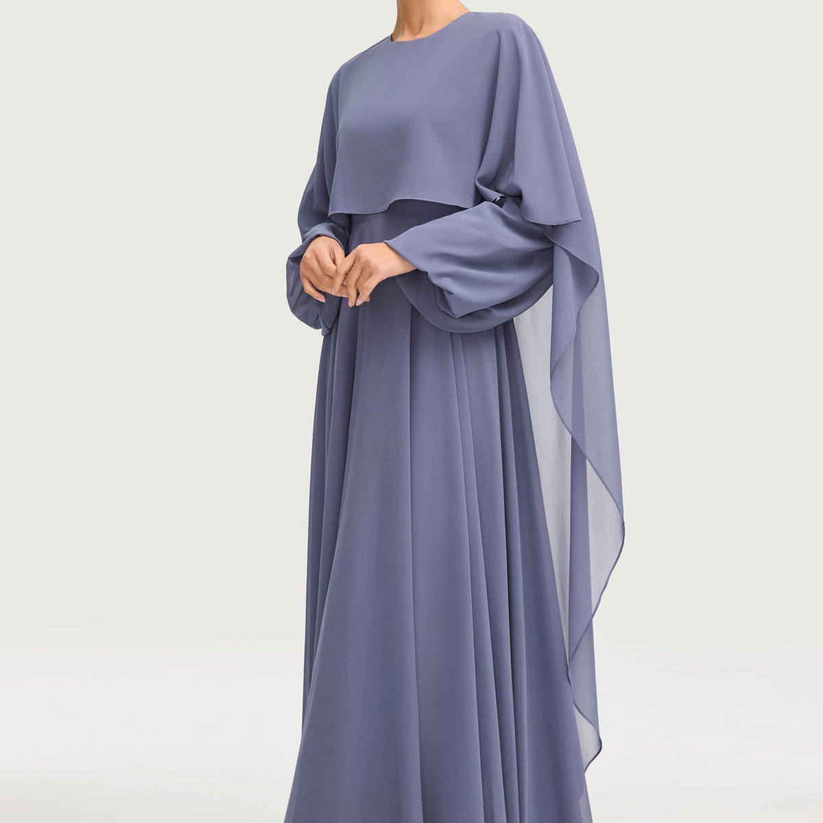 Falak Draped Chiffon Maxi Dress Dusk