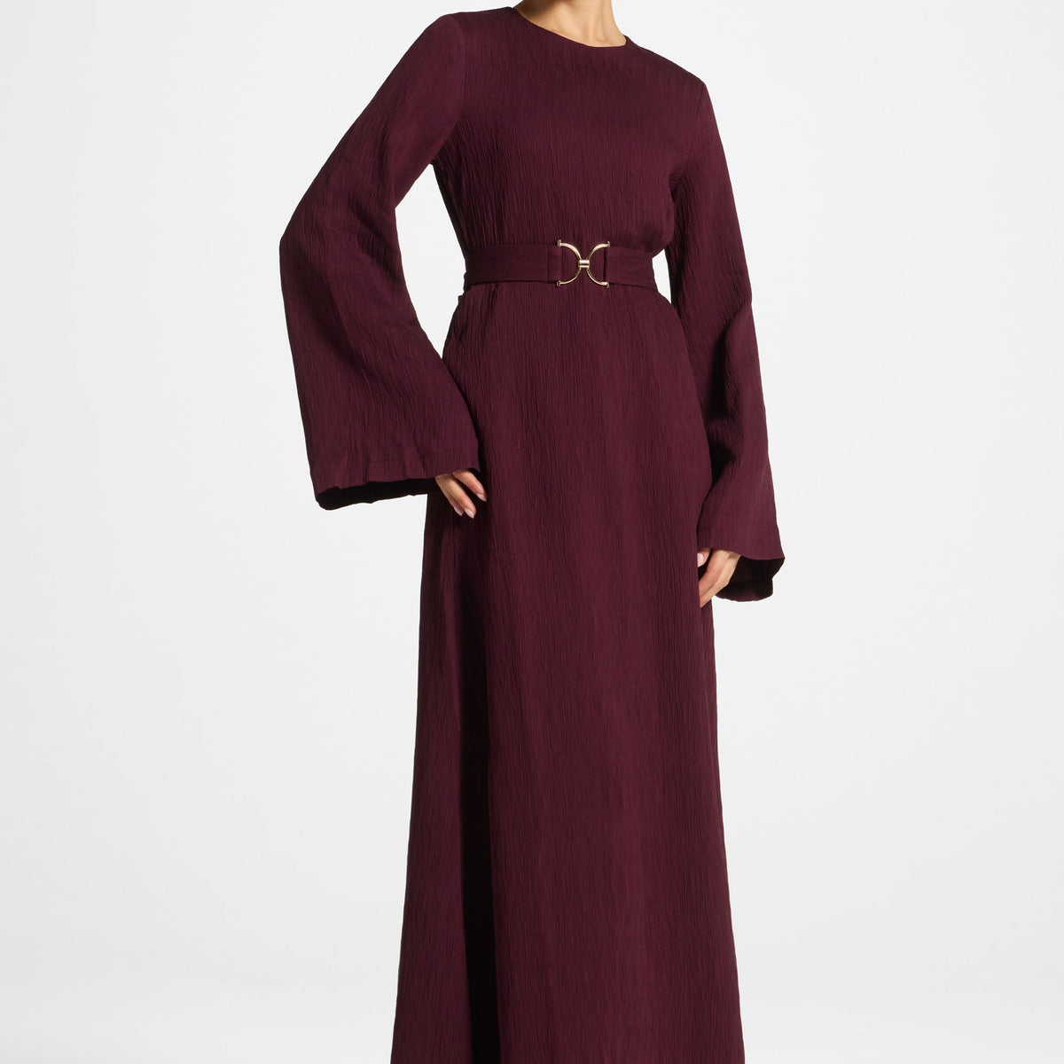 slim fit dress slacks Midaxi Bell Sleeve Dress - Black - Tights & Clothes In Sizes 4-38