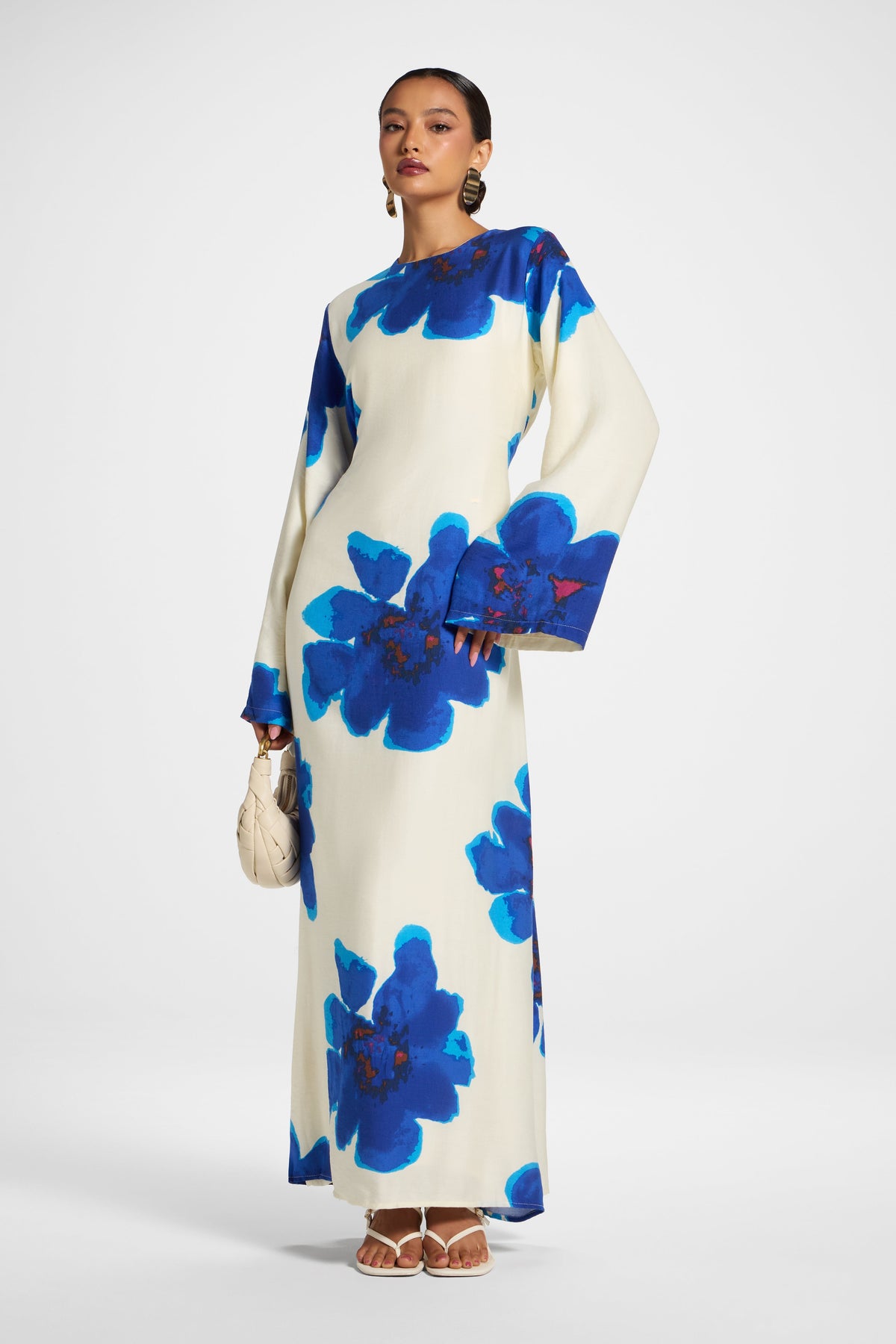 Floral Maxi Dress - Blue Dresses Veiled 