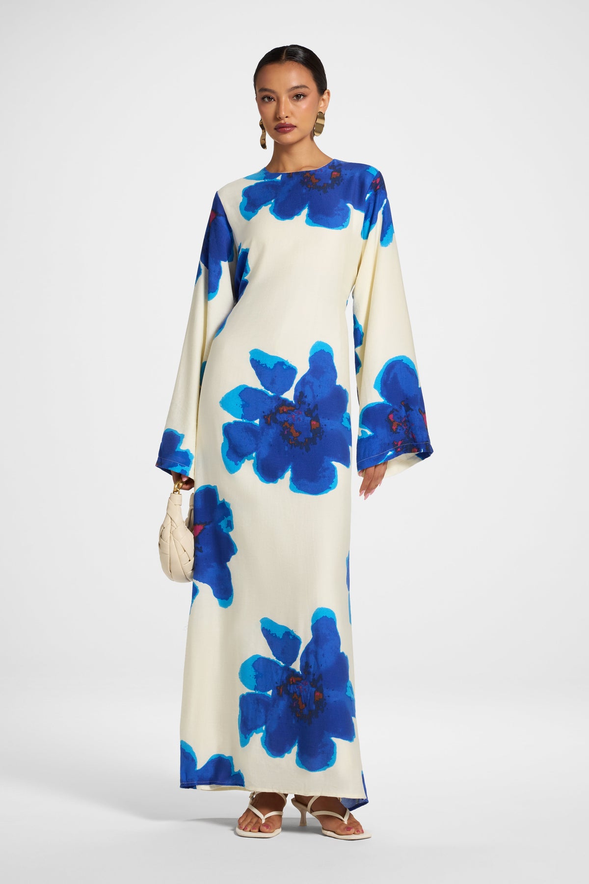 Floral Maxi Dress - Blue Dresses Veiled 