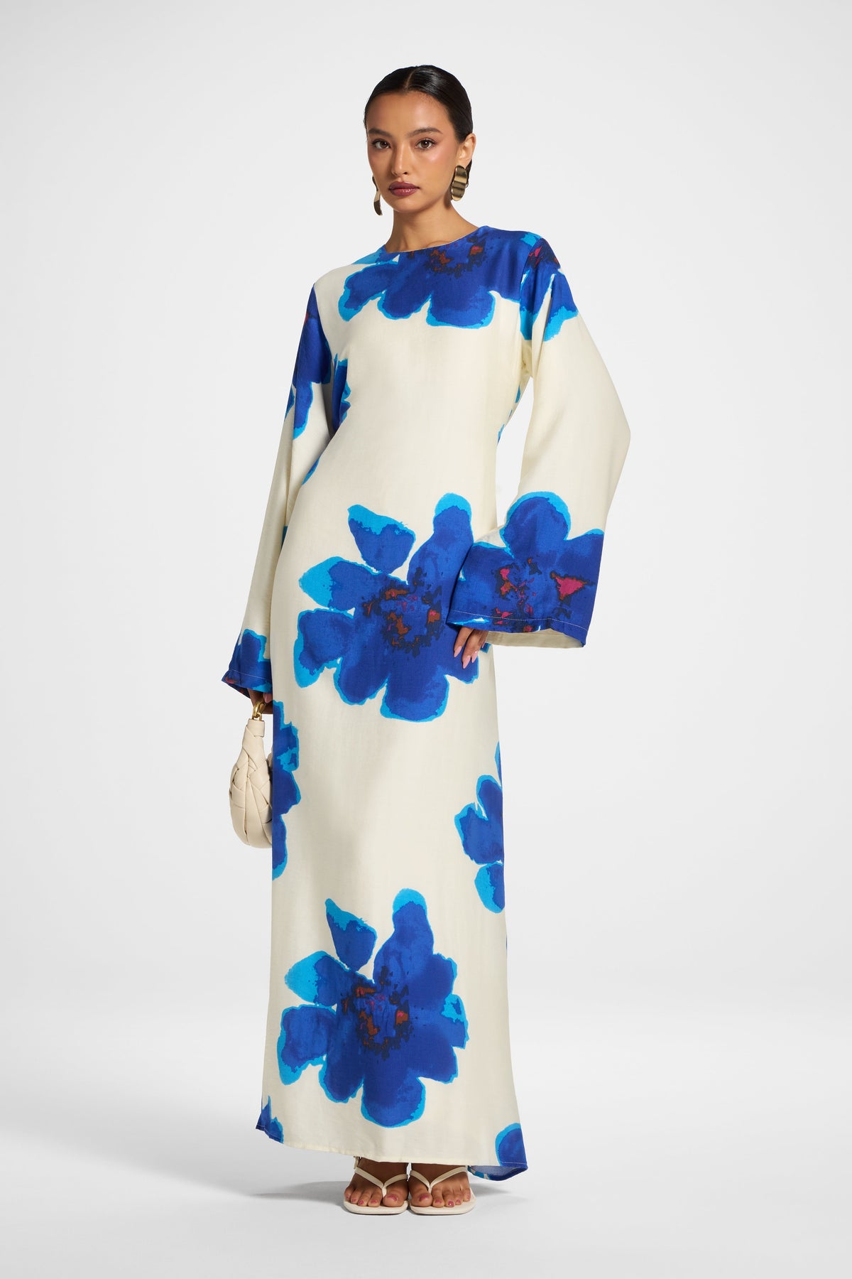 Floral Maxi Dress - Blue Dresses Veiled 
