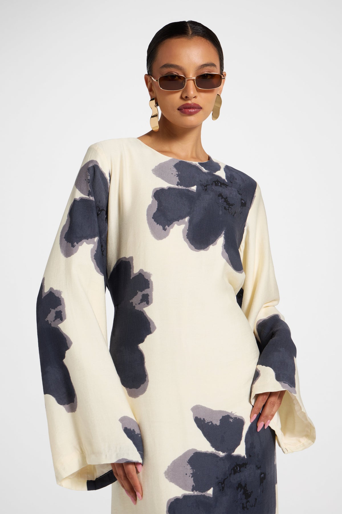 Floral Maxi Dress - Ink Dresses Veiled 