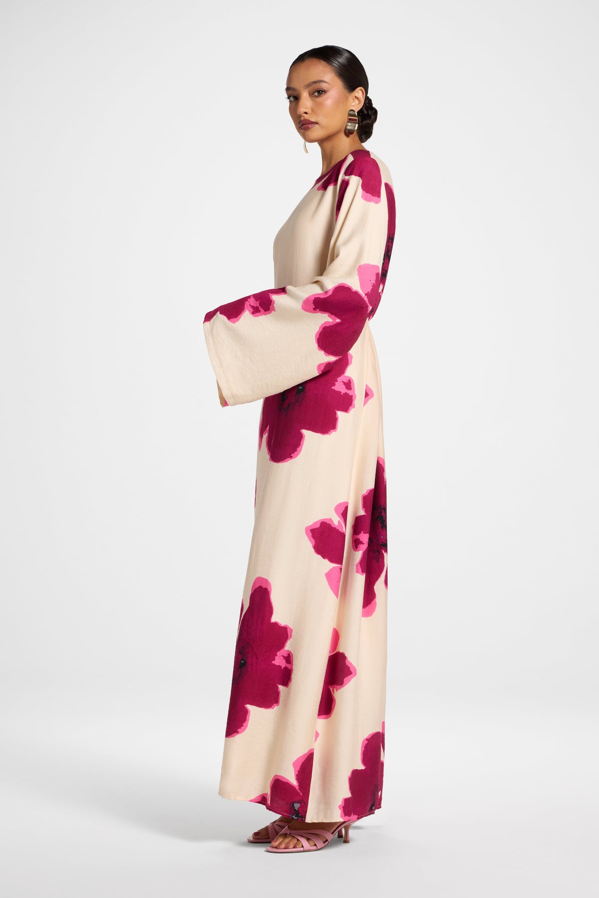 Floral Maxi Dress - Pink Dresses Veiled 