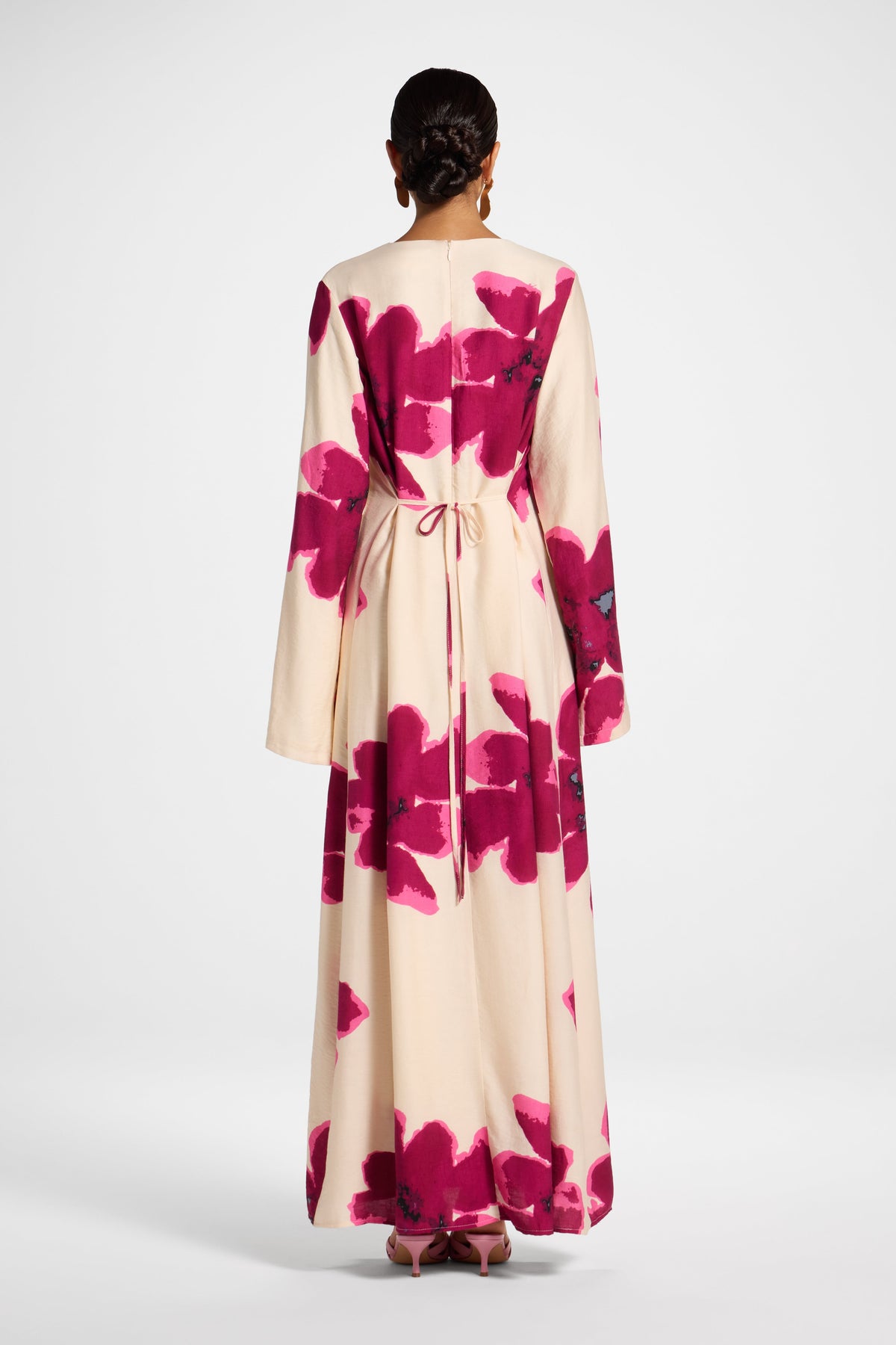 Floral Maxi Dress - Pink Dresses Veiled 