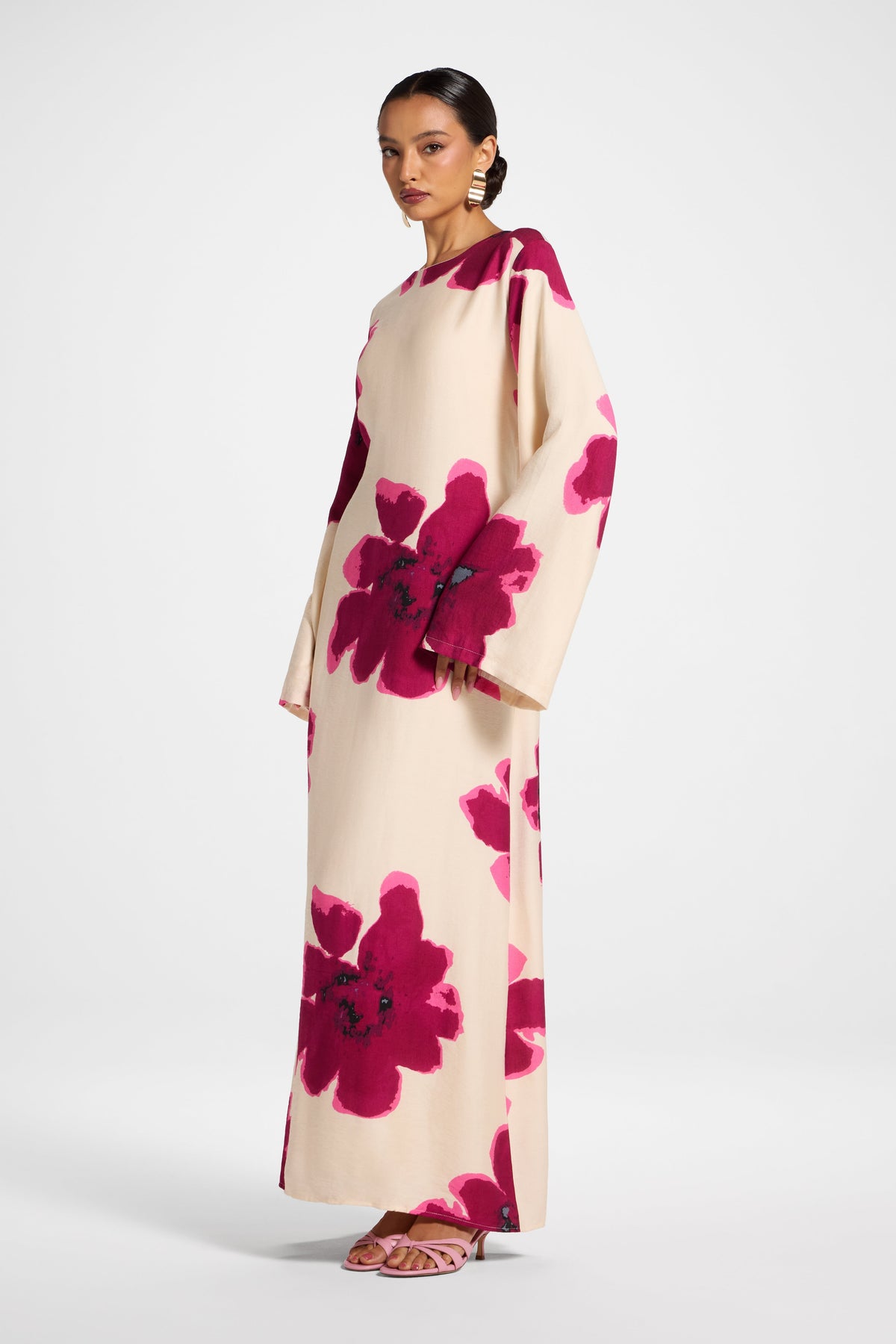 Floral Maxi Dress - Pink Dresses Veiled 