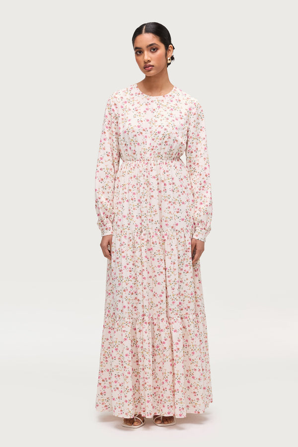 Floral Printed Tiered Maxi Dress Dresses Veiled 