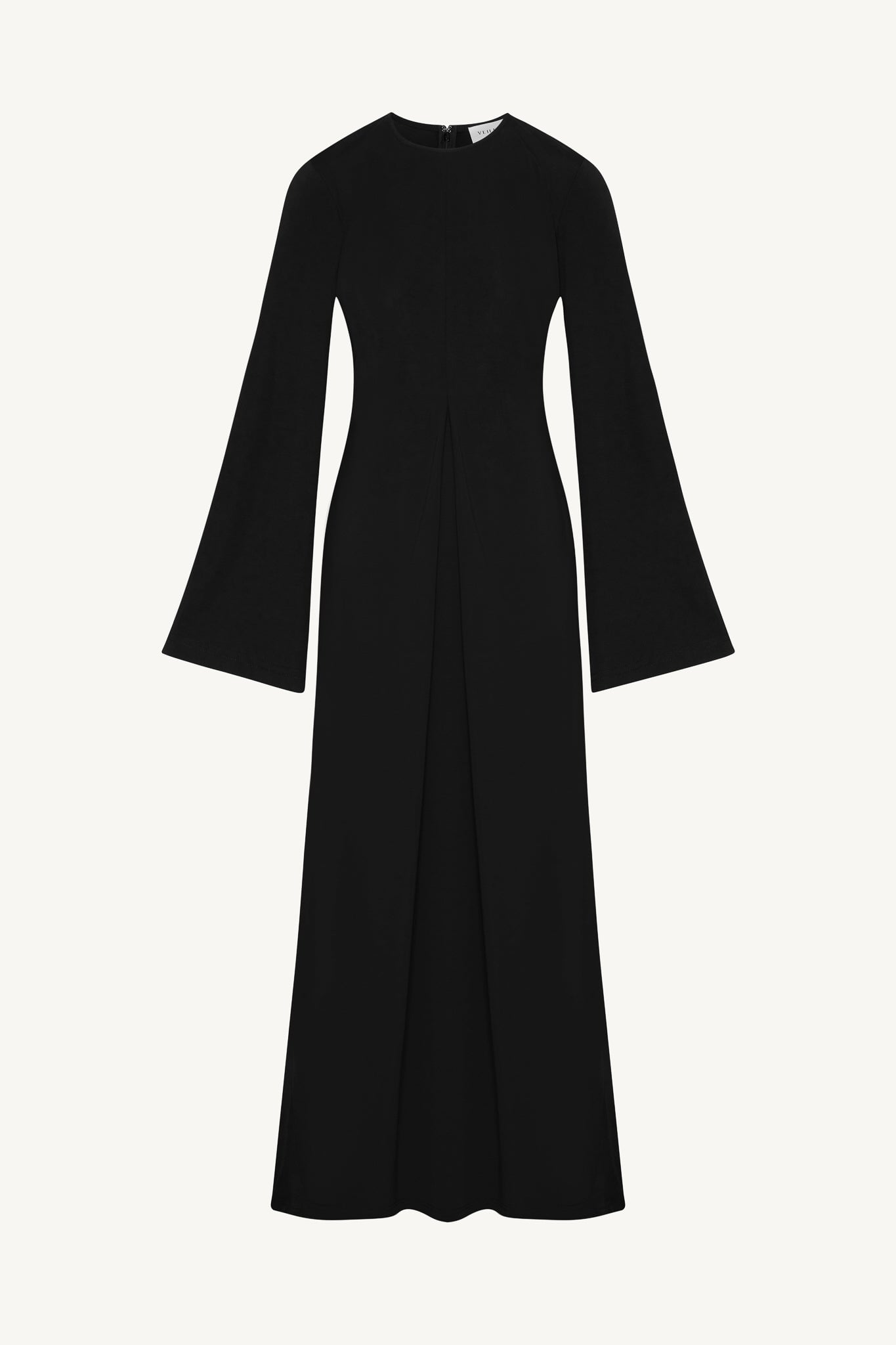 Flowy Pleat Maxi Dress - Black Abayas Veiled 