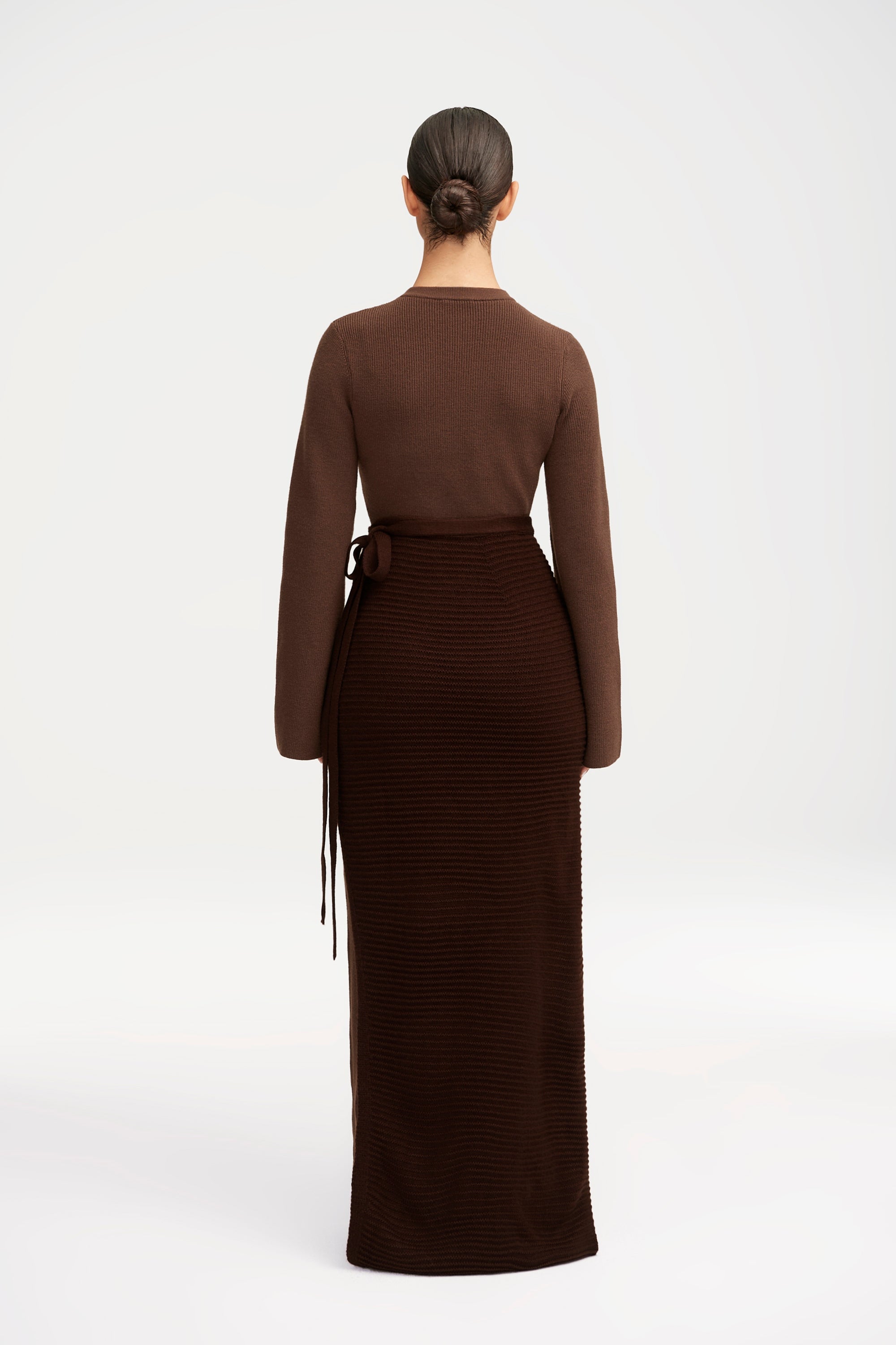 Grace Knit Maxi Dress & Wrap Skirt Set Clothing Veiled 