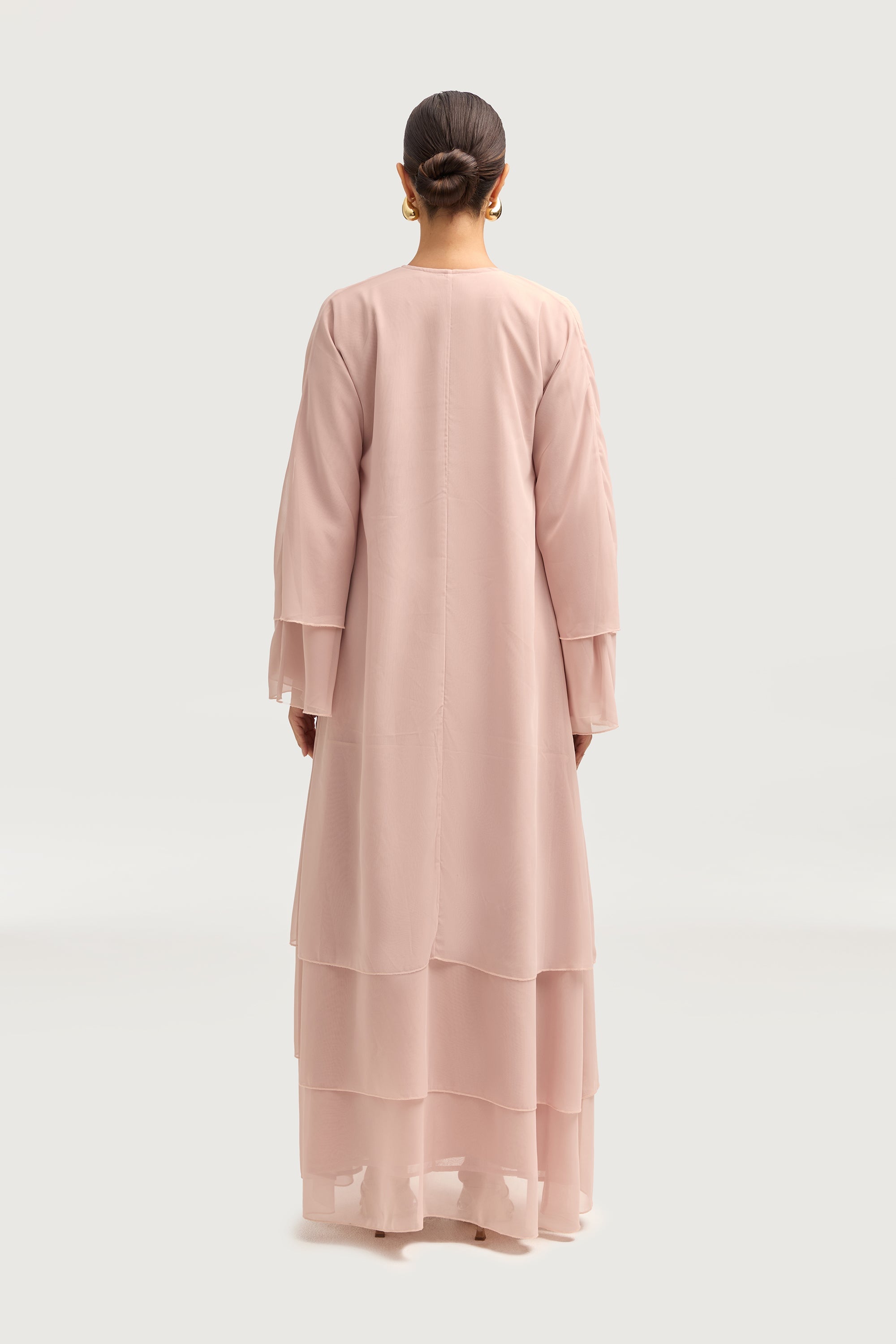 Hawa Two Piece Abaya & Dress Set - Jasmine Pink Sets Veiled 