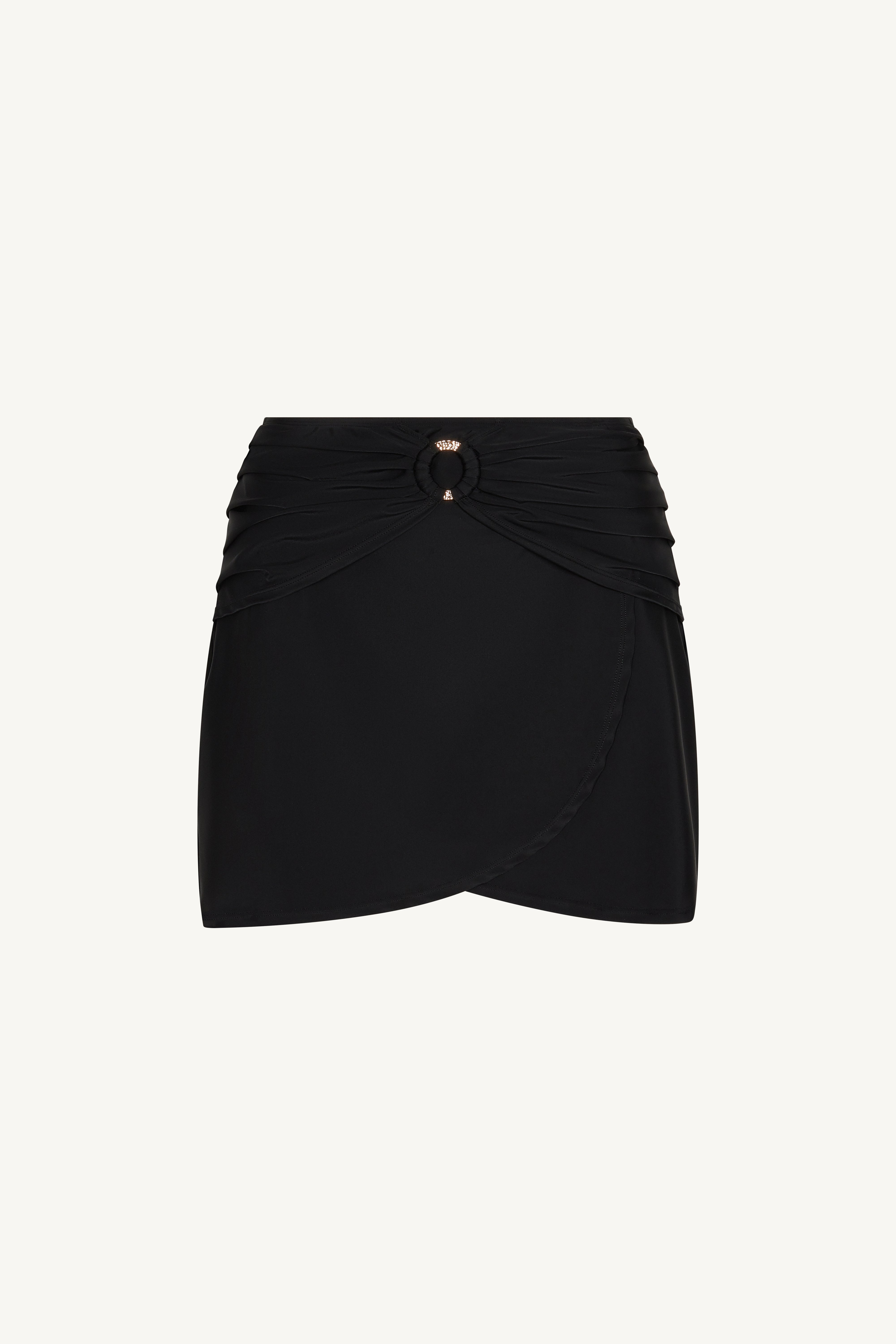 Hoop Swim Skirt - Black Swim Veiled 