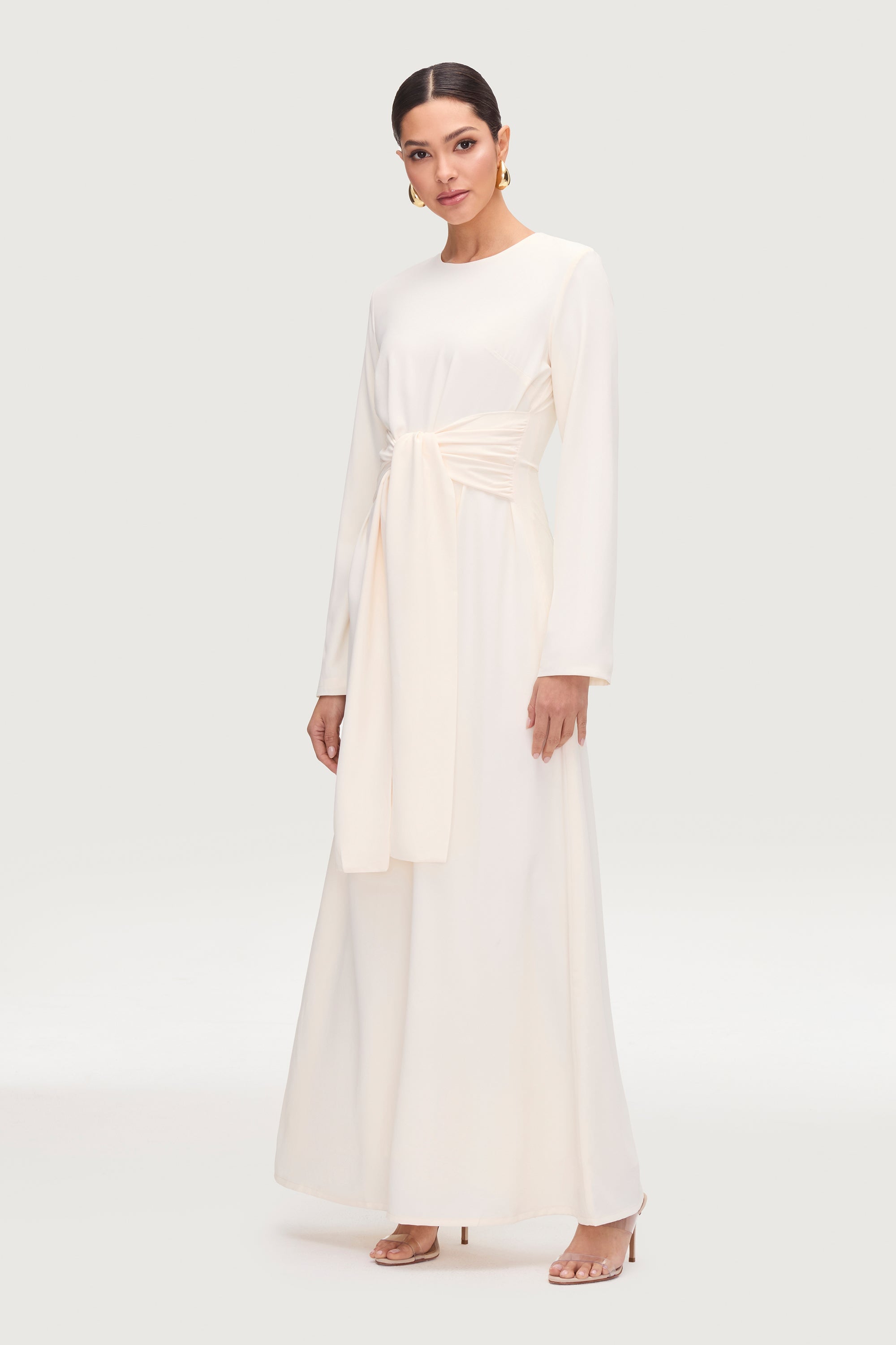 Isabella Tie Waist Maxi Dress - Moonbeam Dresses Veiled Collection 