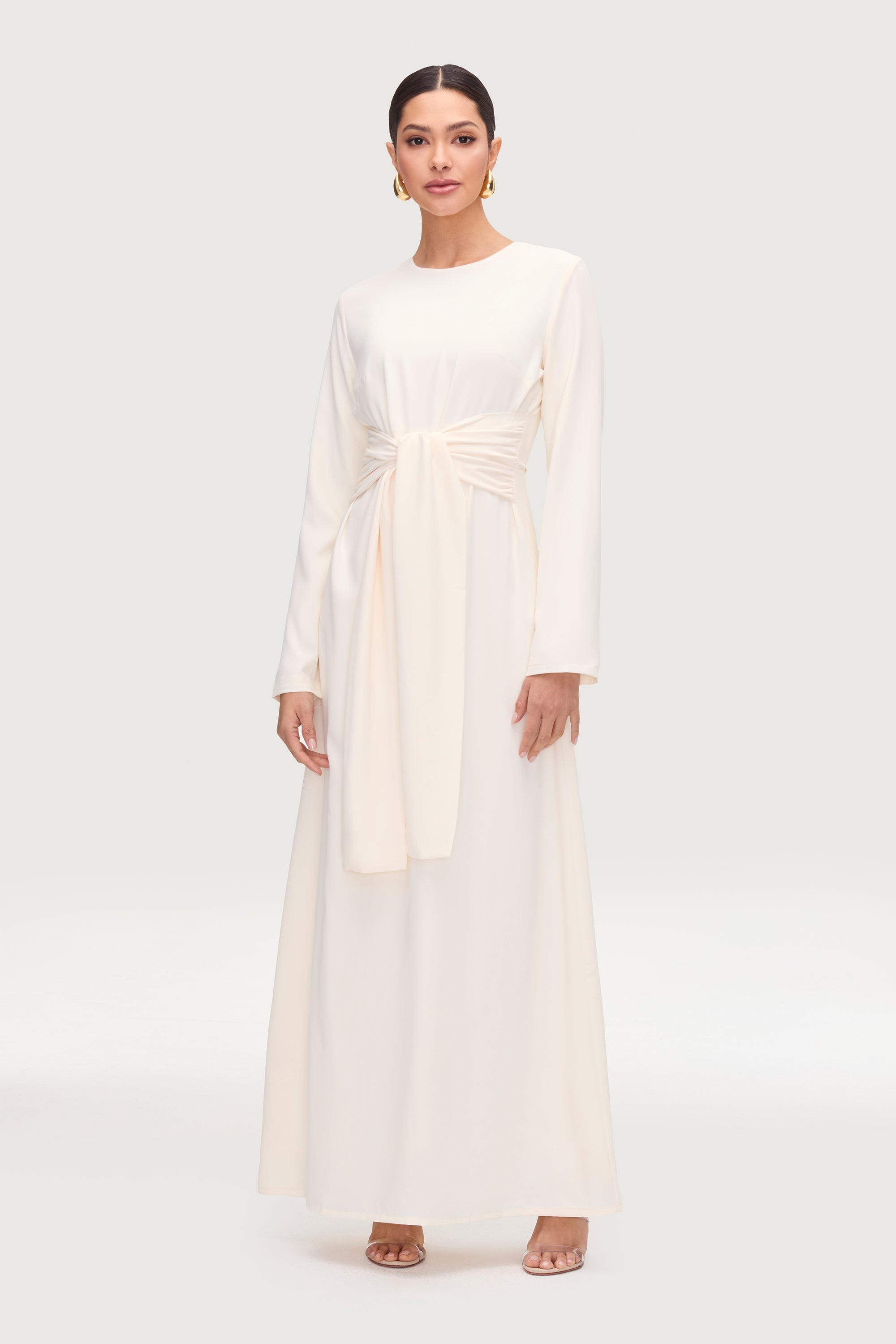 Isabella Tie Waist Maxi Dress - Moonbeam Dresses Veiled Collection 