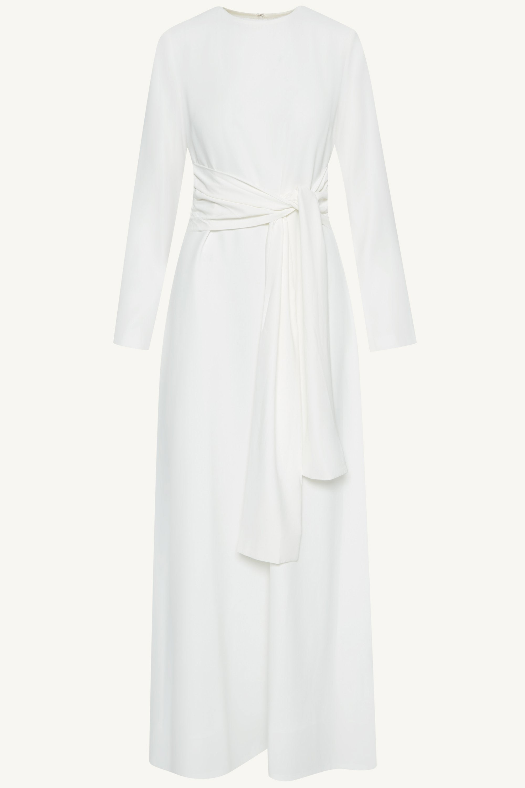 Isabella Tie Waist Maxi Dress - White Dresses Veiled Collection 