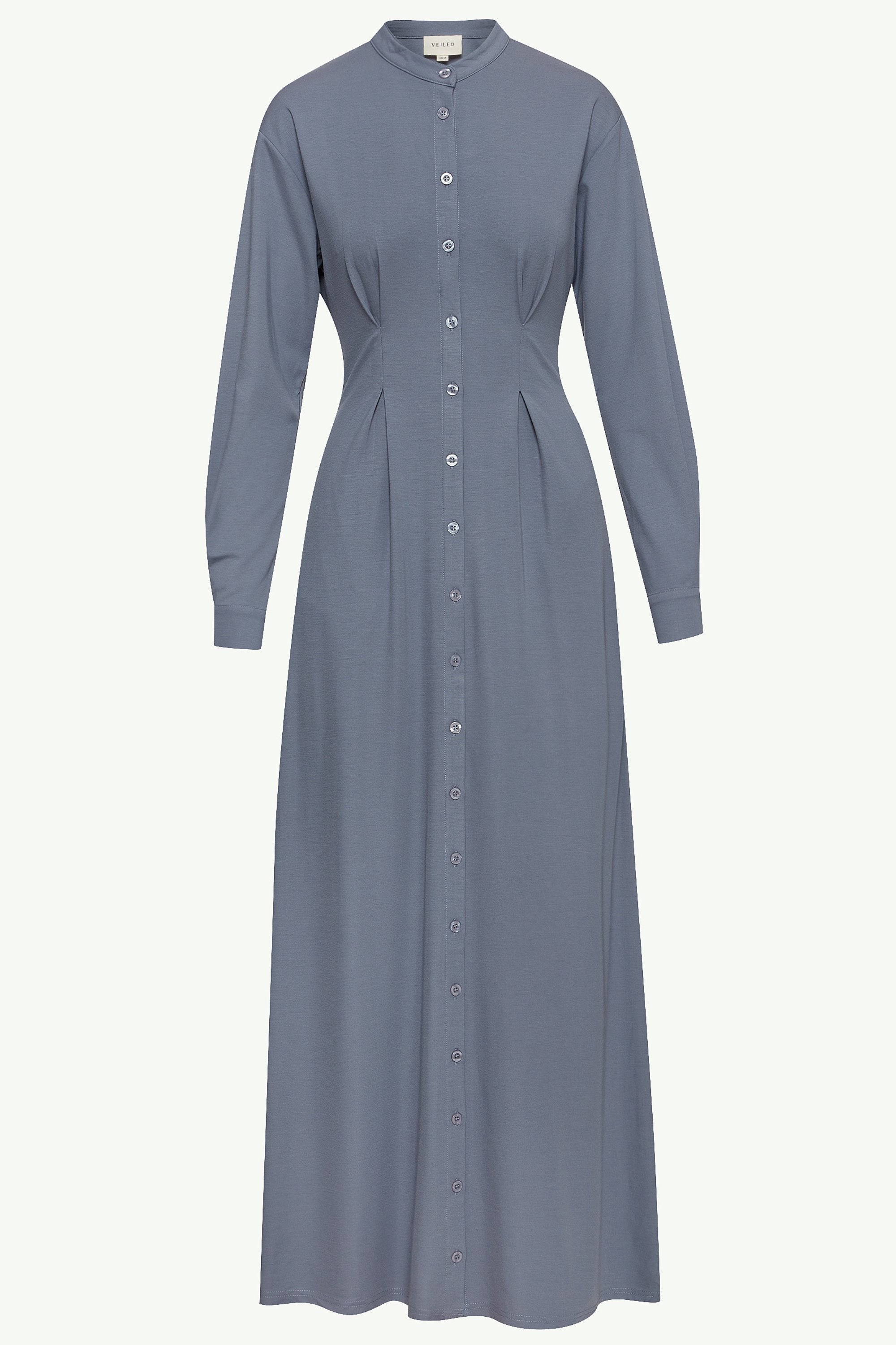 Ivy Jersey Button Down Maxi Dress Dusk Blue