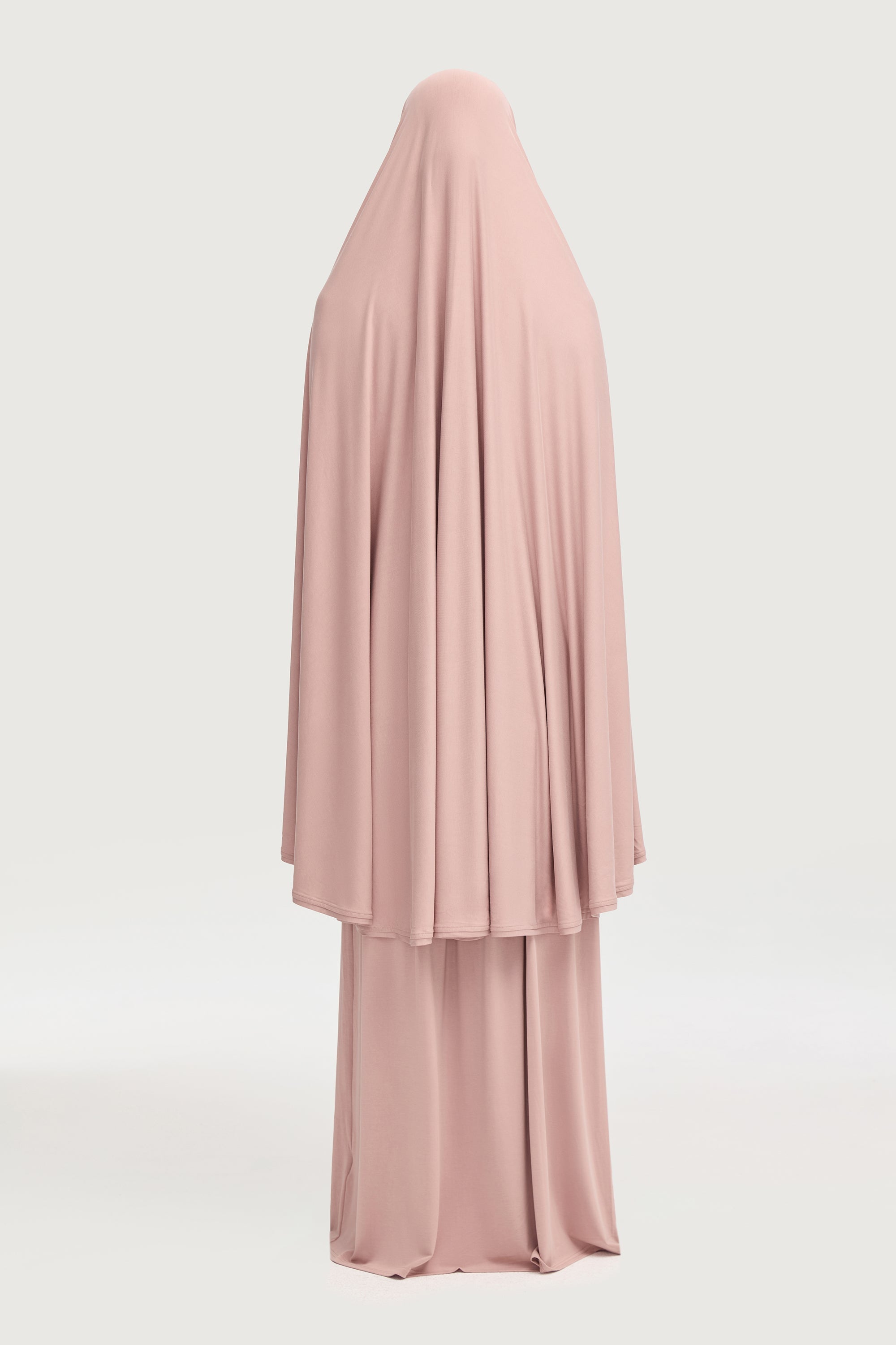 Jersey Cupro Two Piece Prayer Set - Dusty Mauve Sets Veiled Collection 