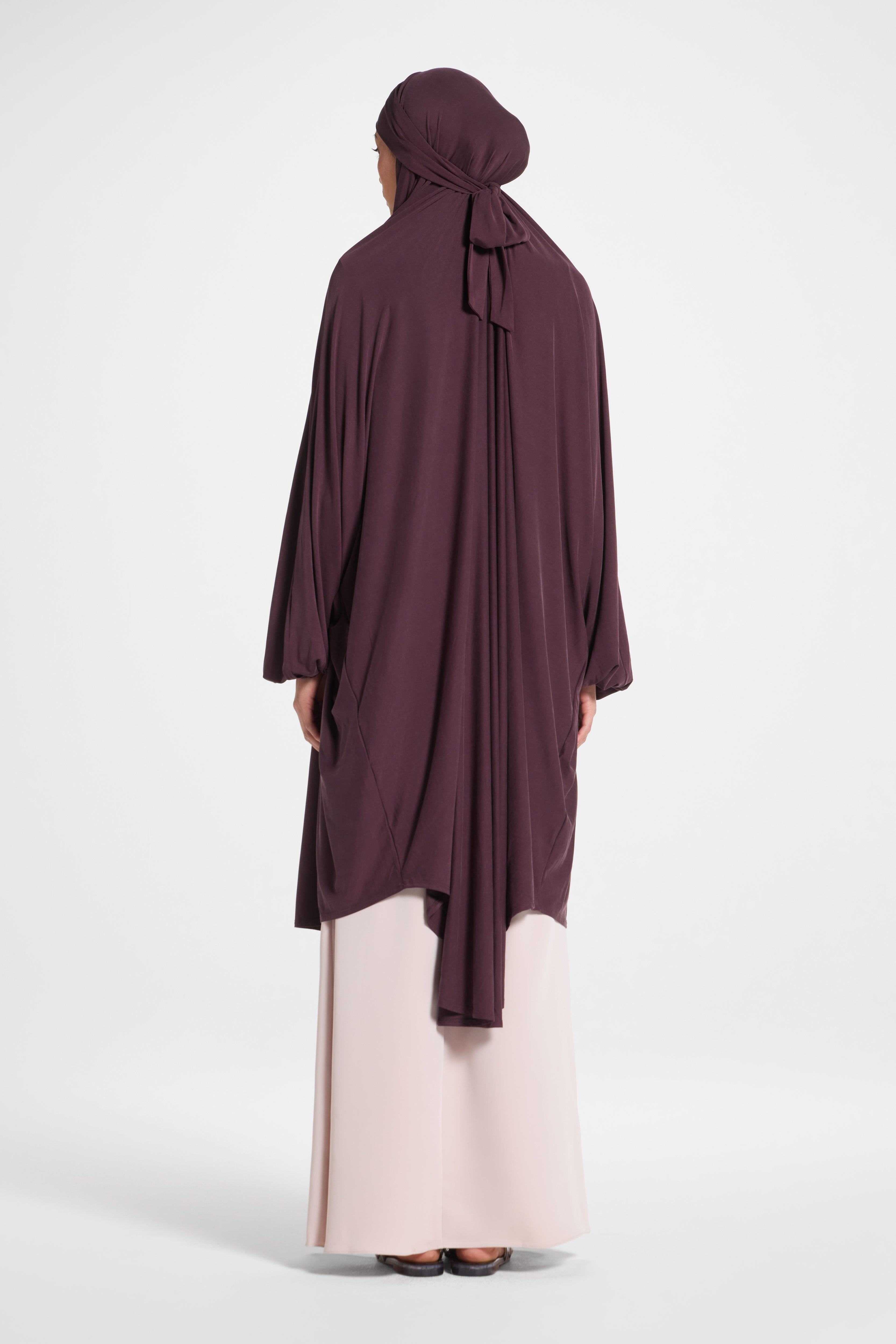 Jersey Jilbab Prayer Top - Plum Abayas Veiled 