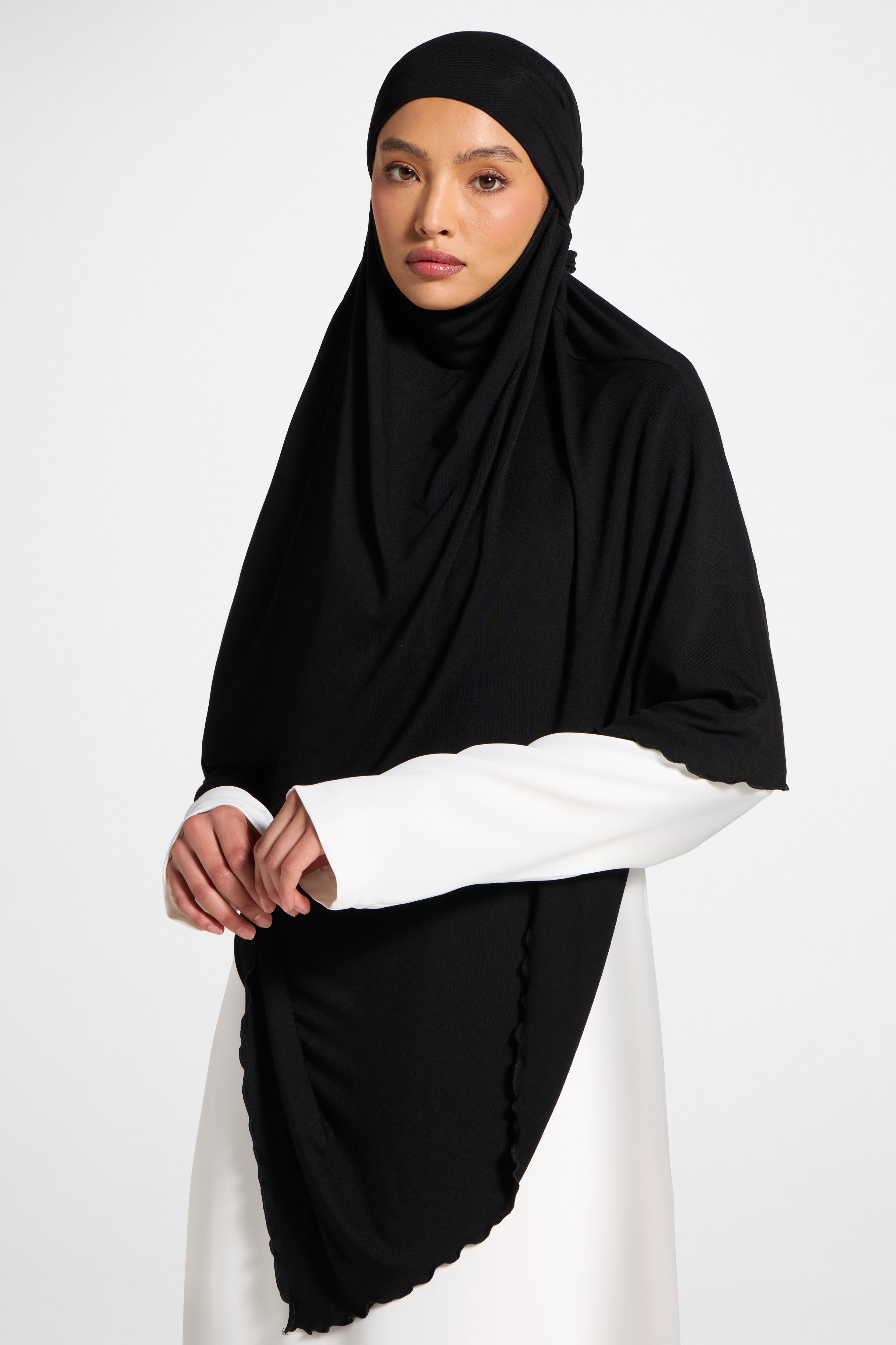 Jersey Khimar - Black Hijabs Veiled 
