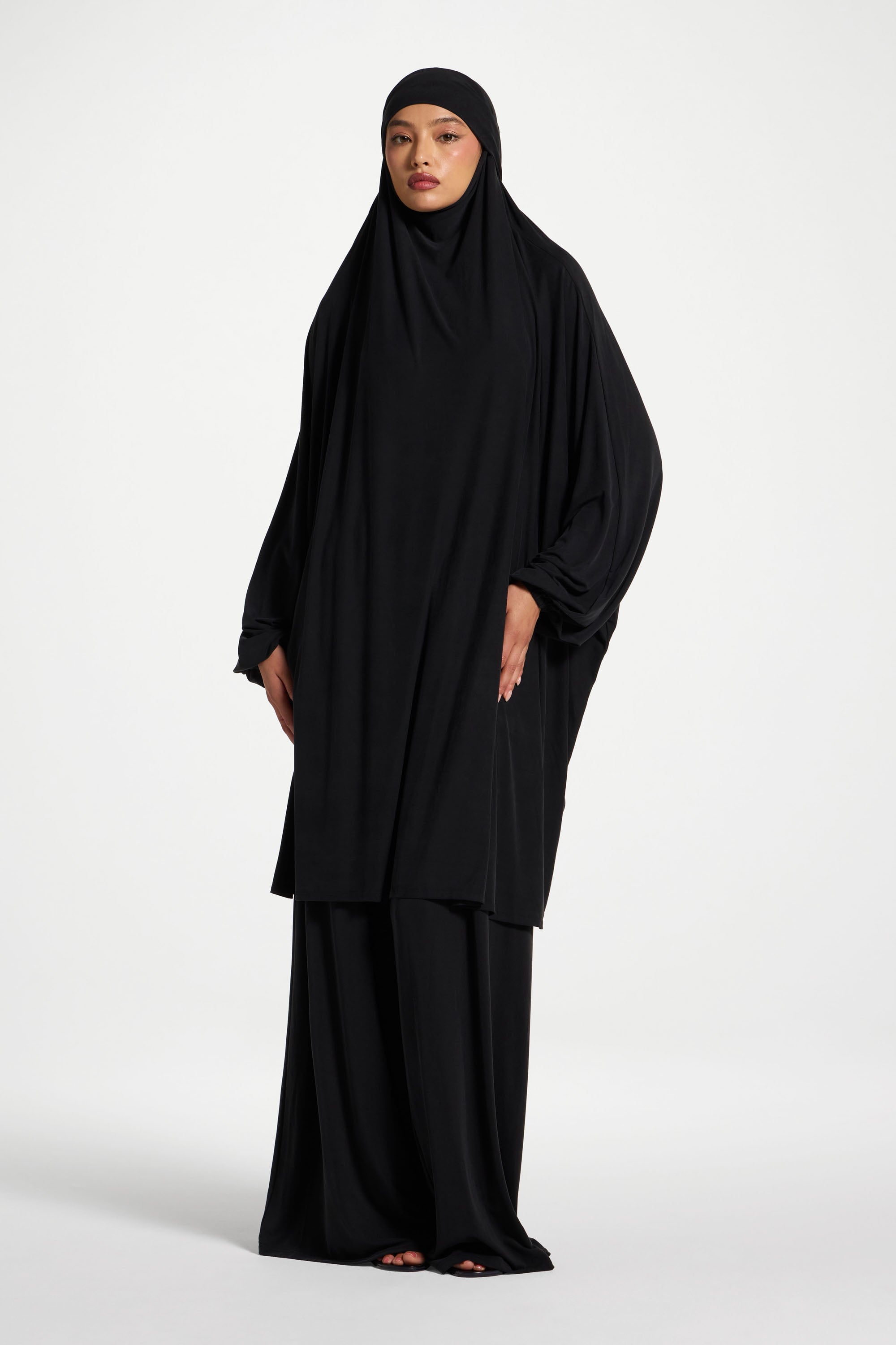 Jersey Prayer Top & Pants Set - Black Abayas Veiled 