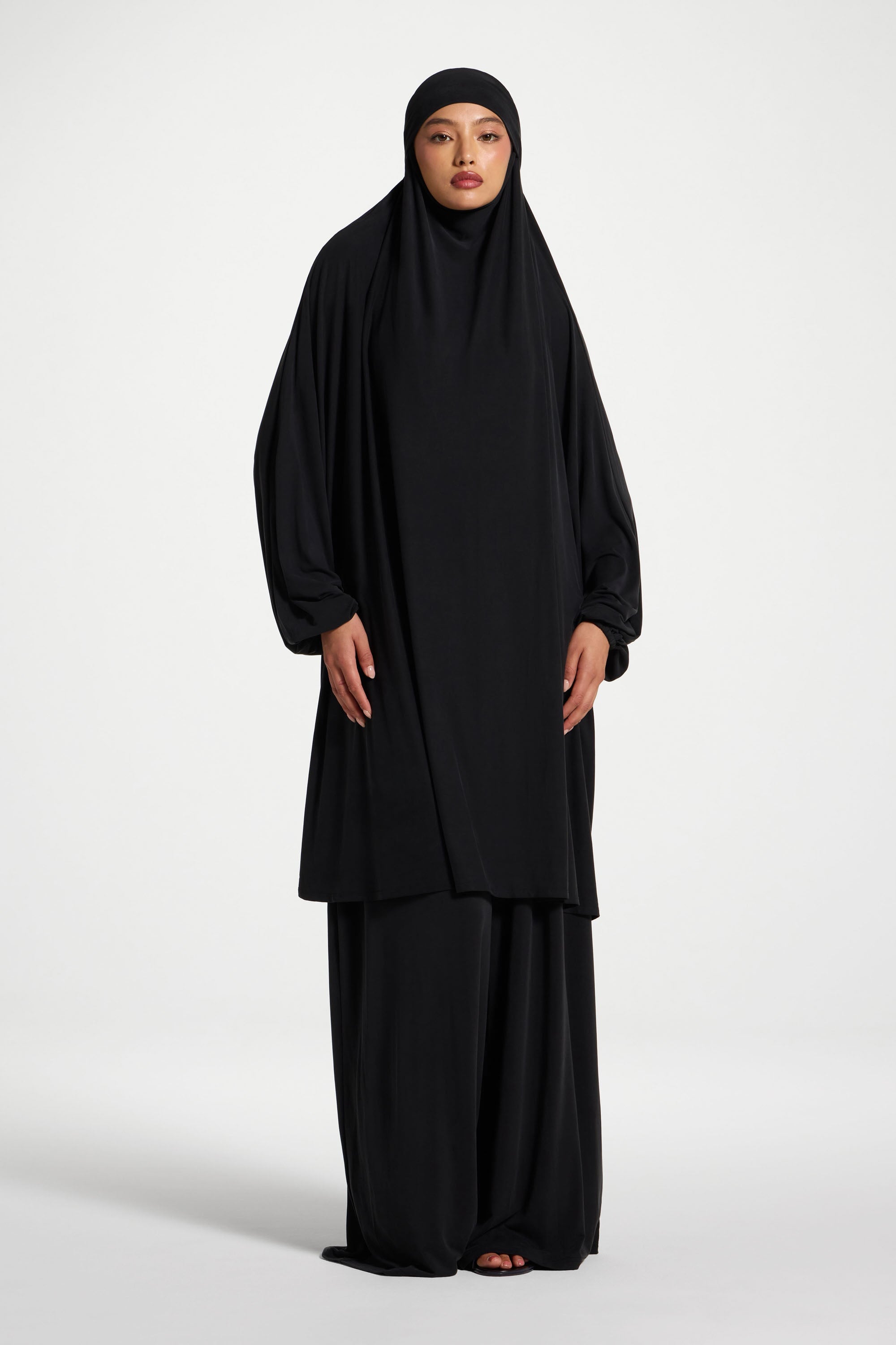 Jersey Prayer Top & Pants Set - Black Abayas Veiled 