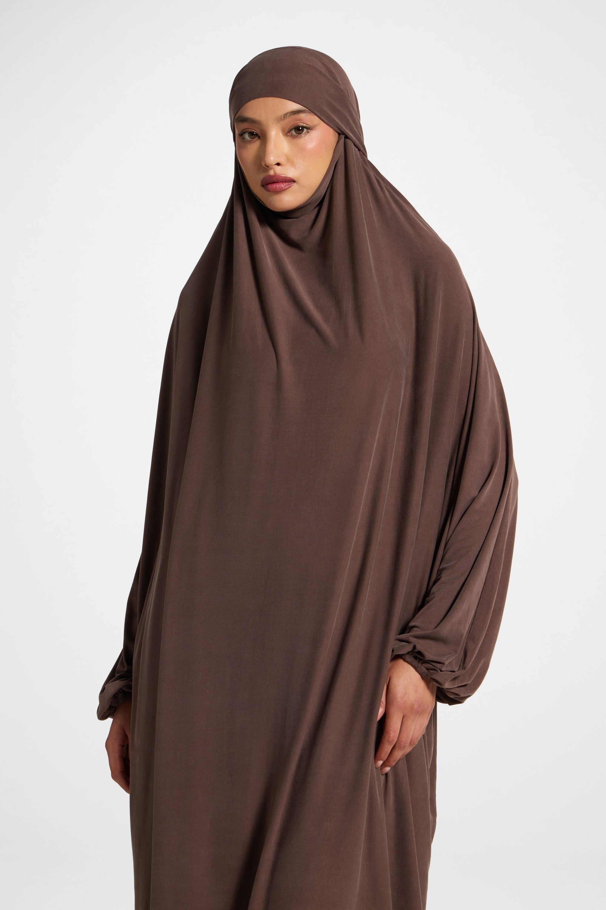 Jersey Prayer Top & Pants Set - Coffee Quartz Abayas Veiled 