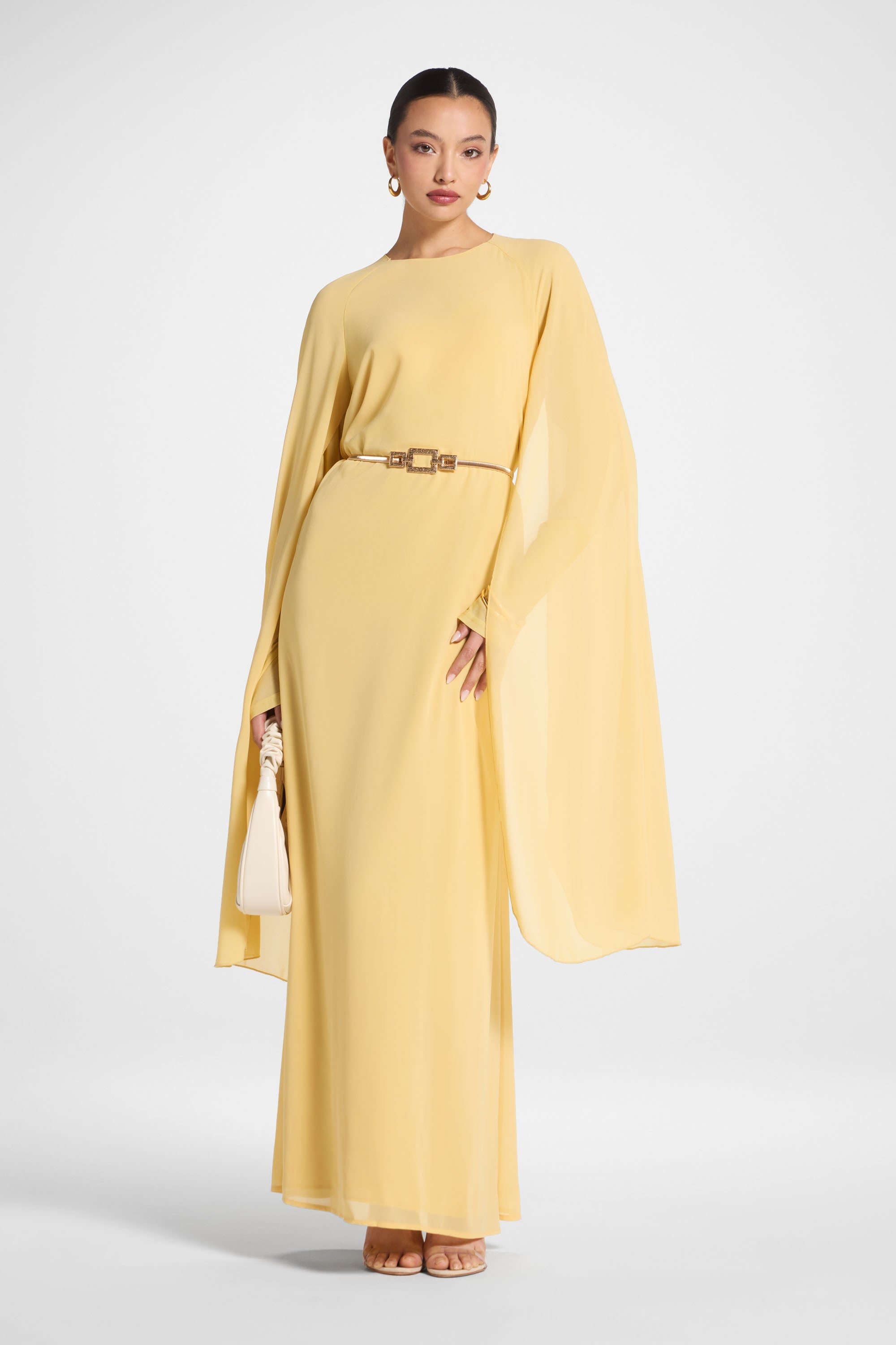 Julia Cape Maxi Dress - Citrus Abayas Veiled 