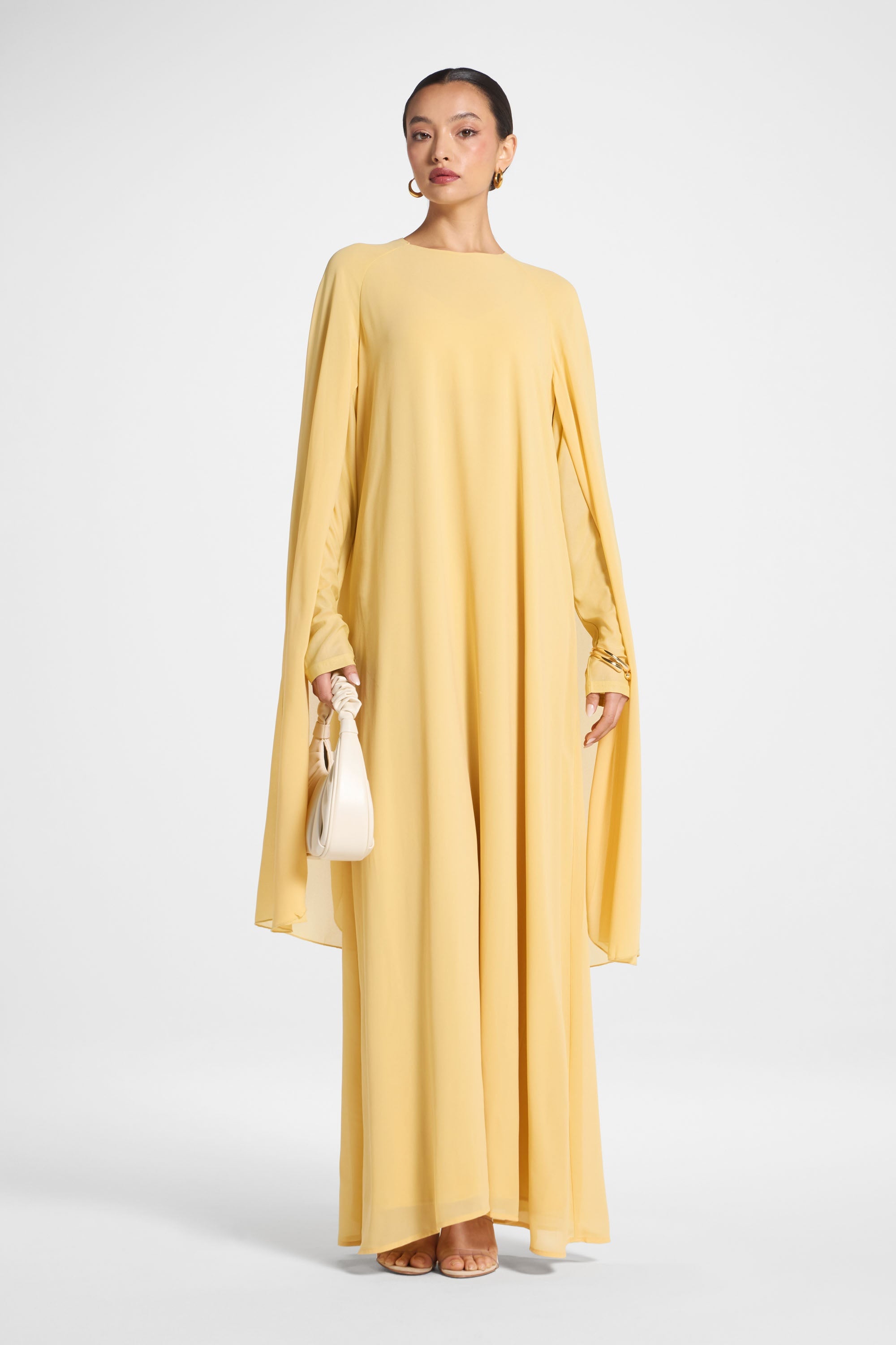 Julia Cape Maxi Dress - Citrus Abayas Veiled 