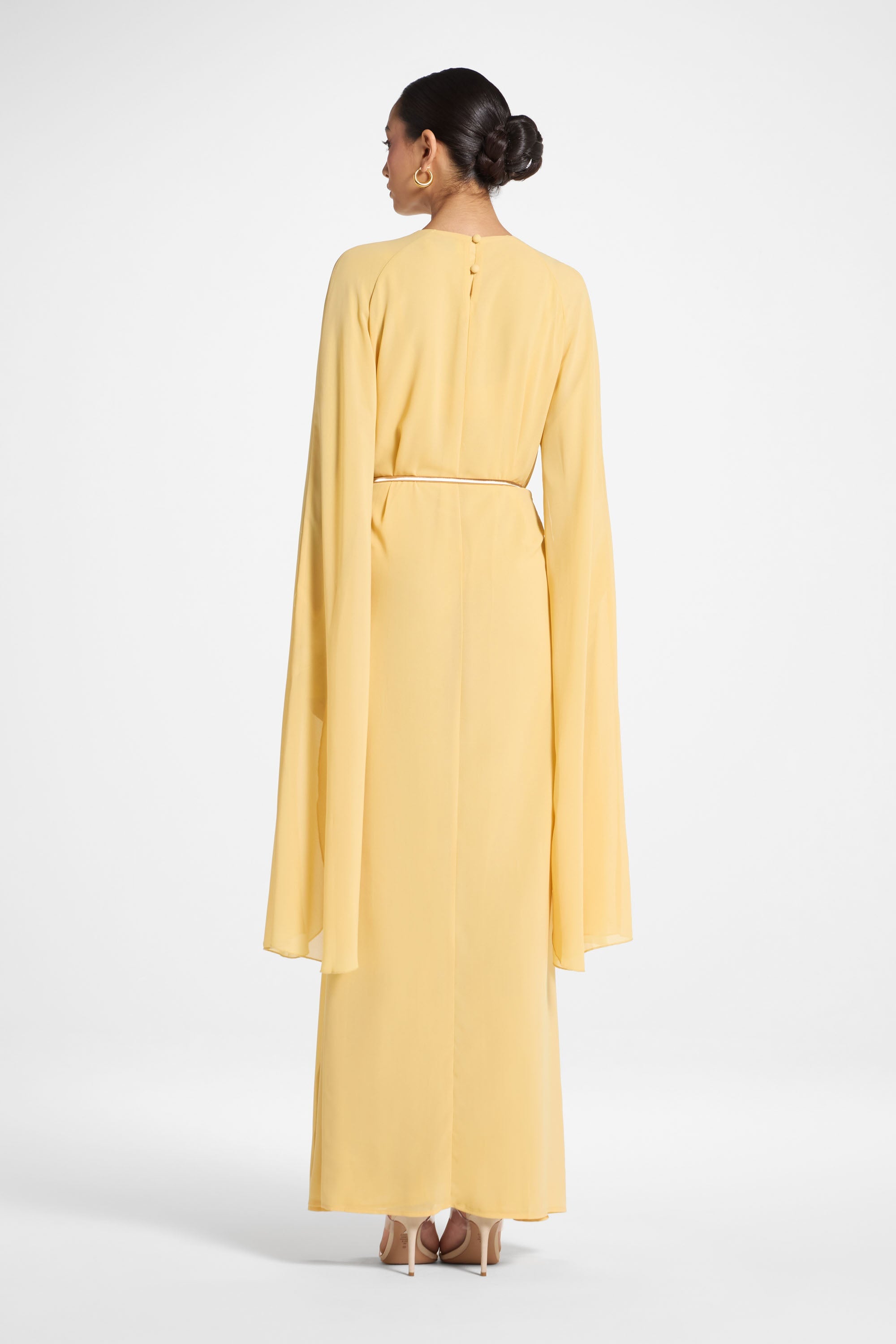 Julia Cape Maxi Dress - Citrus Abayas Veiled 