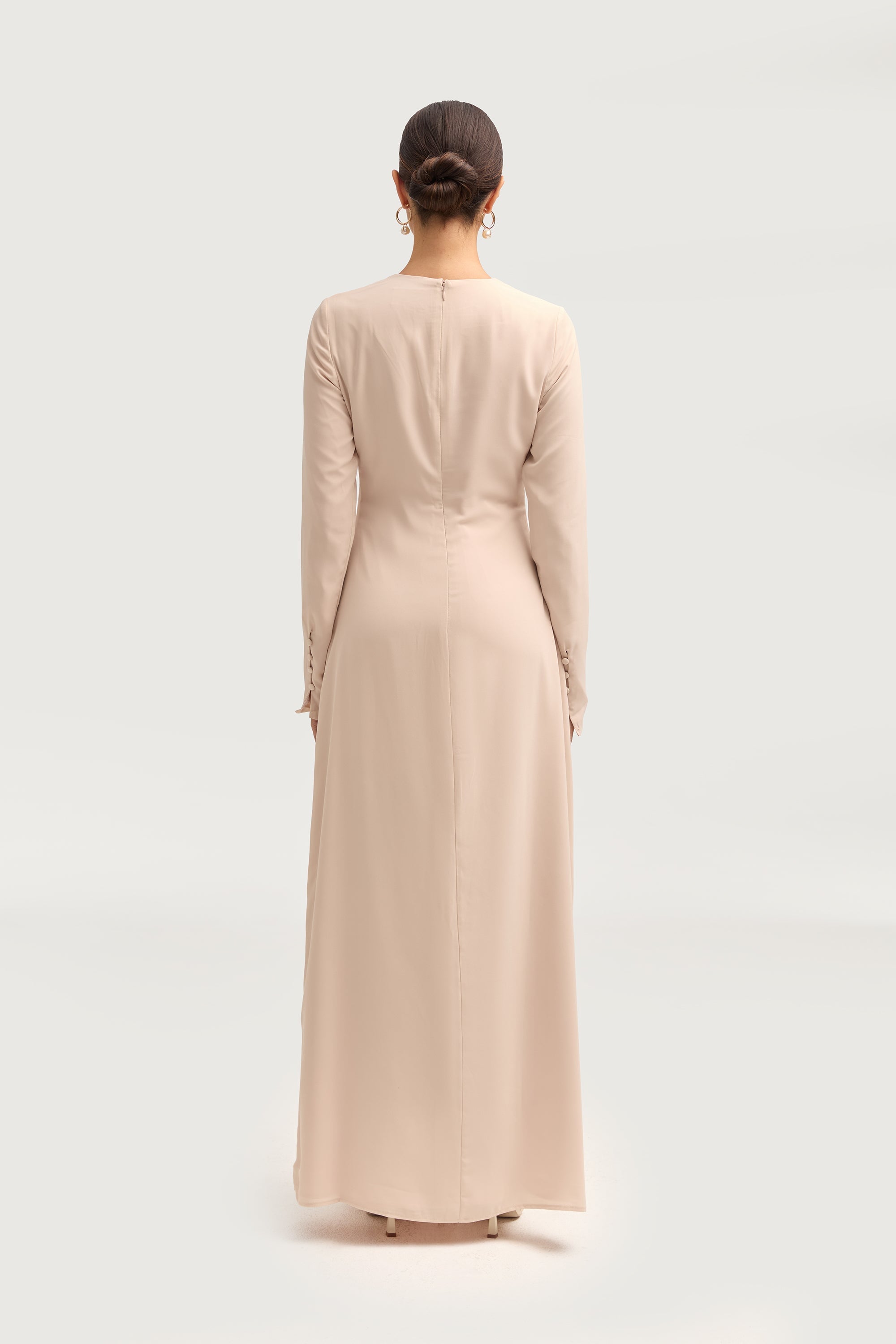 Julia Rouched Maxi Dress - Stone Dresses Veiled 